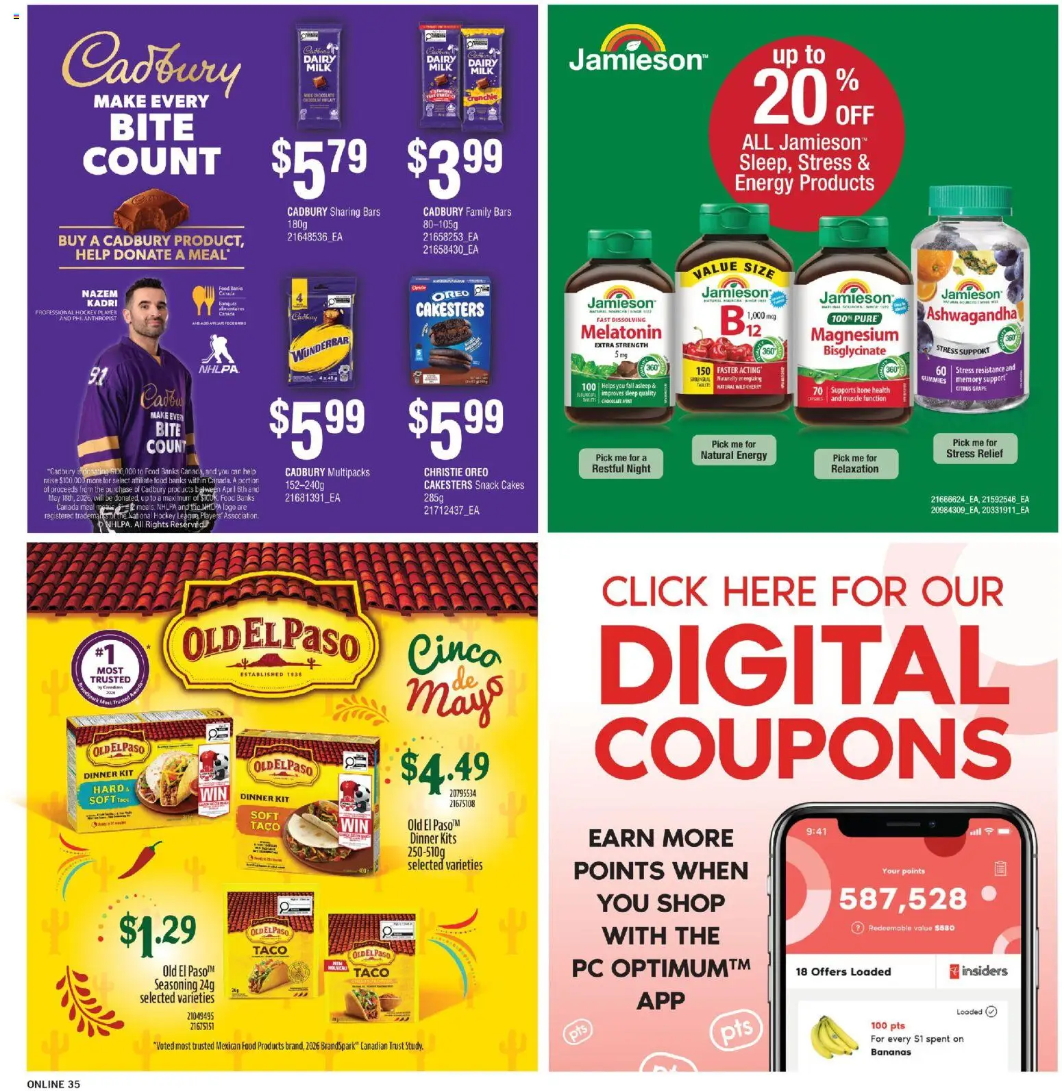 Fortinos flyer valid from 30.04.2026 | Page: 35 | Products: PC, Player, Milk, Bananas