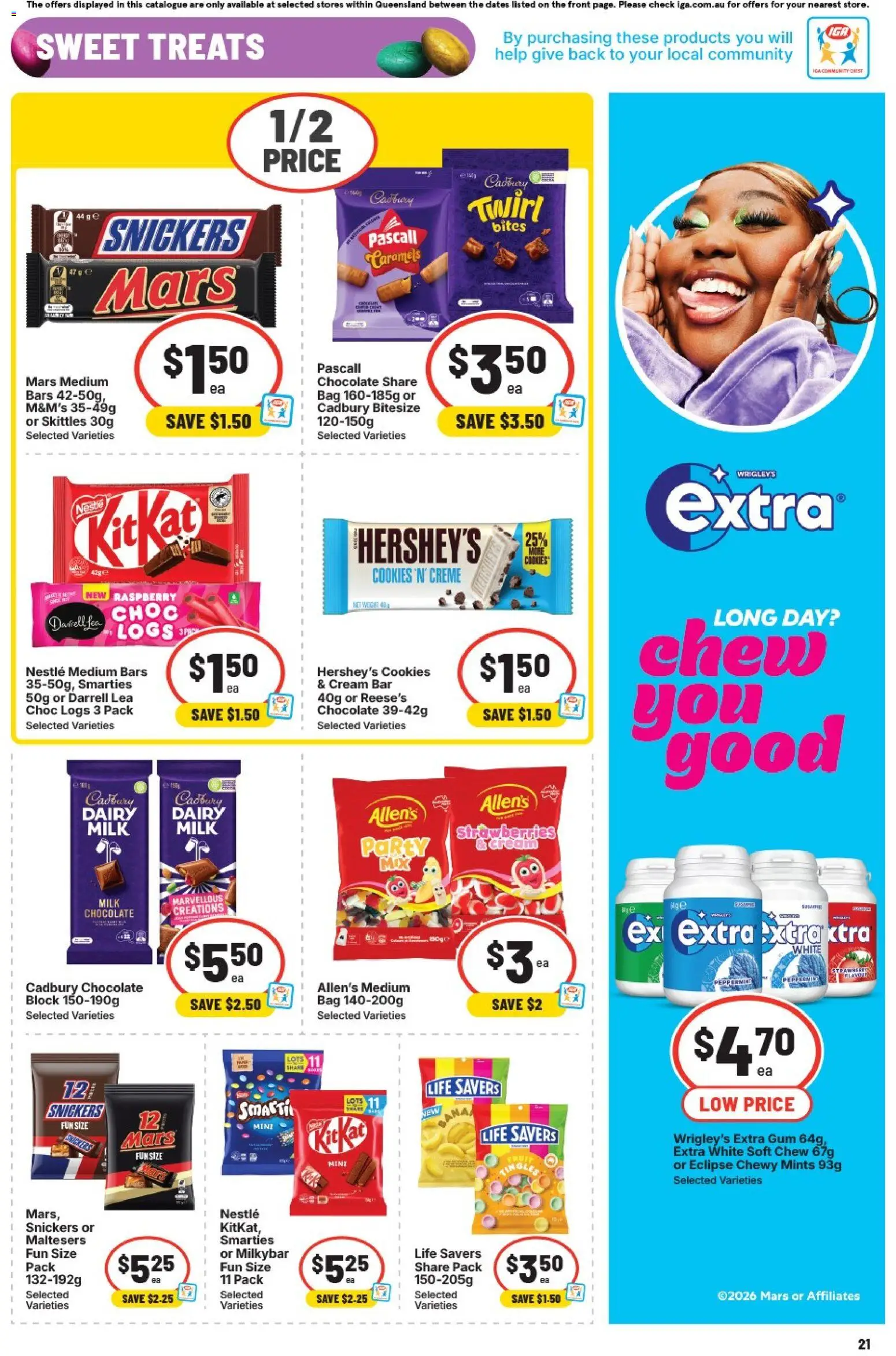 IGA catalogue - valid from 25.03.2026 | Page: 20 | Products: Strawberries, Cream, Raspberry, Bag