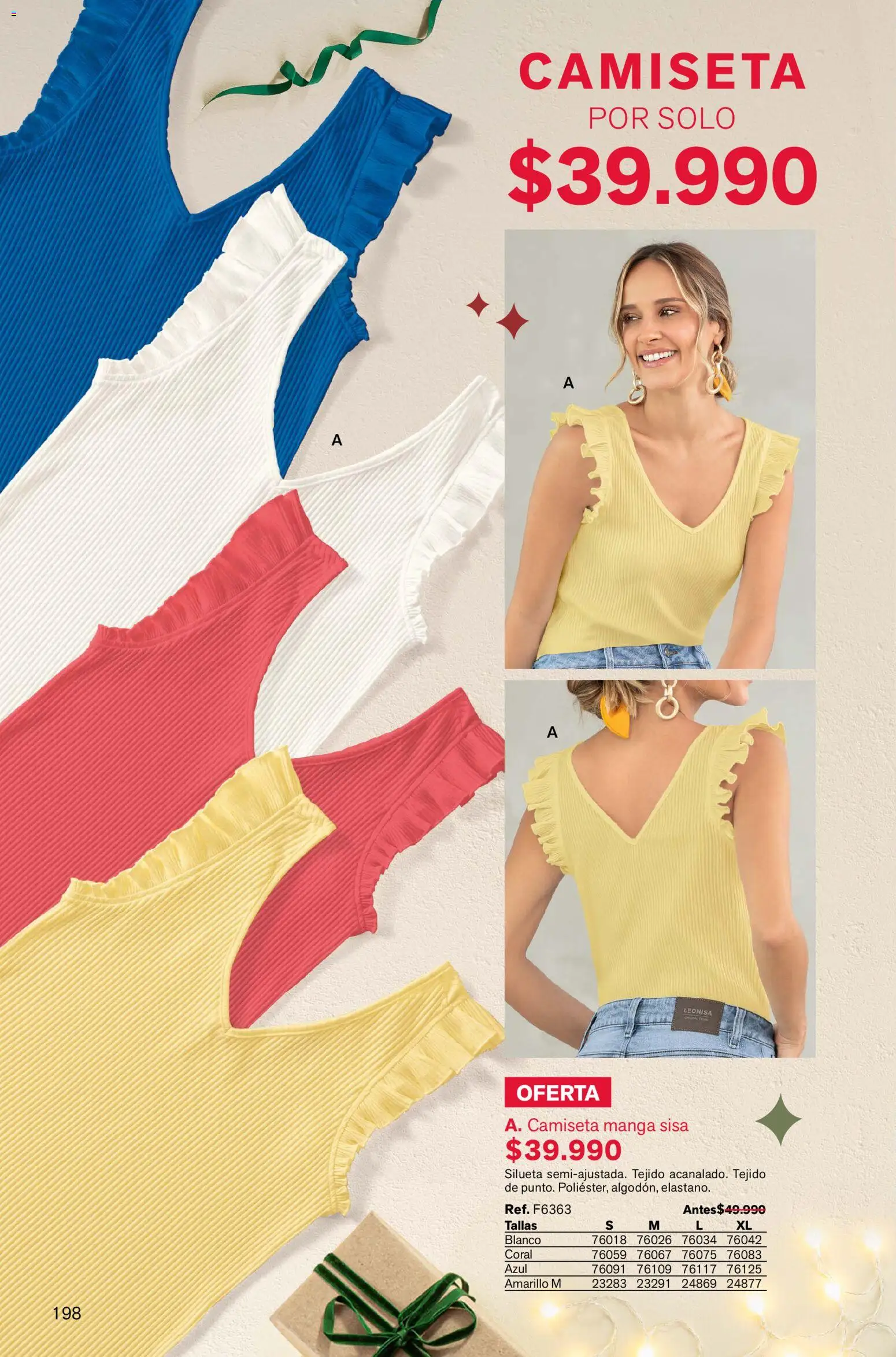 Leonisa revista - valida desde el 13.11.2025 | Página: 198 | Productos: Camiseta, Camiseta manga sisa