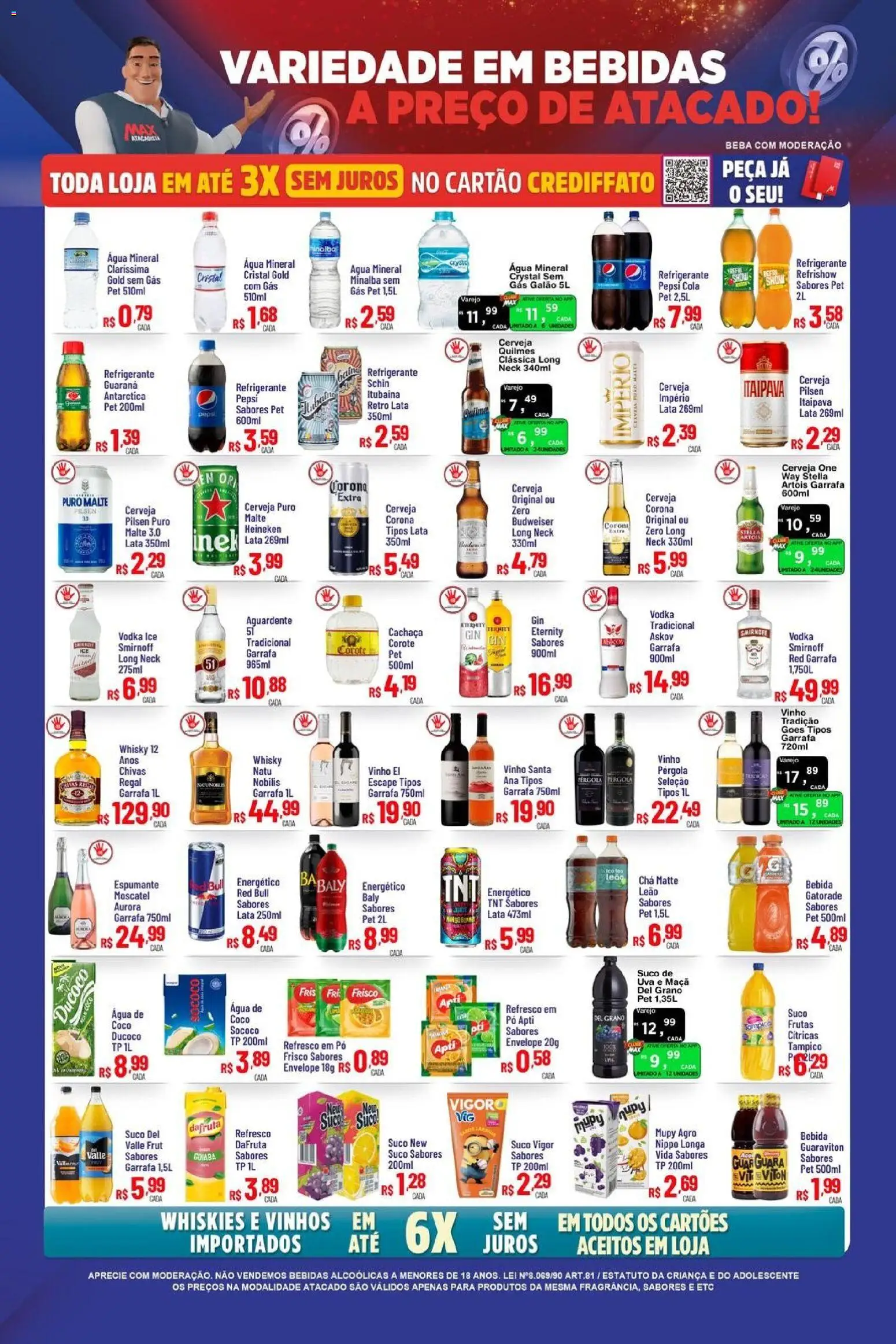 Max Atacadista Folheto - válido de 12.01.2026 | Página: 4 | Produtos: Frisco, Cola, Vinho, Cerveja