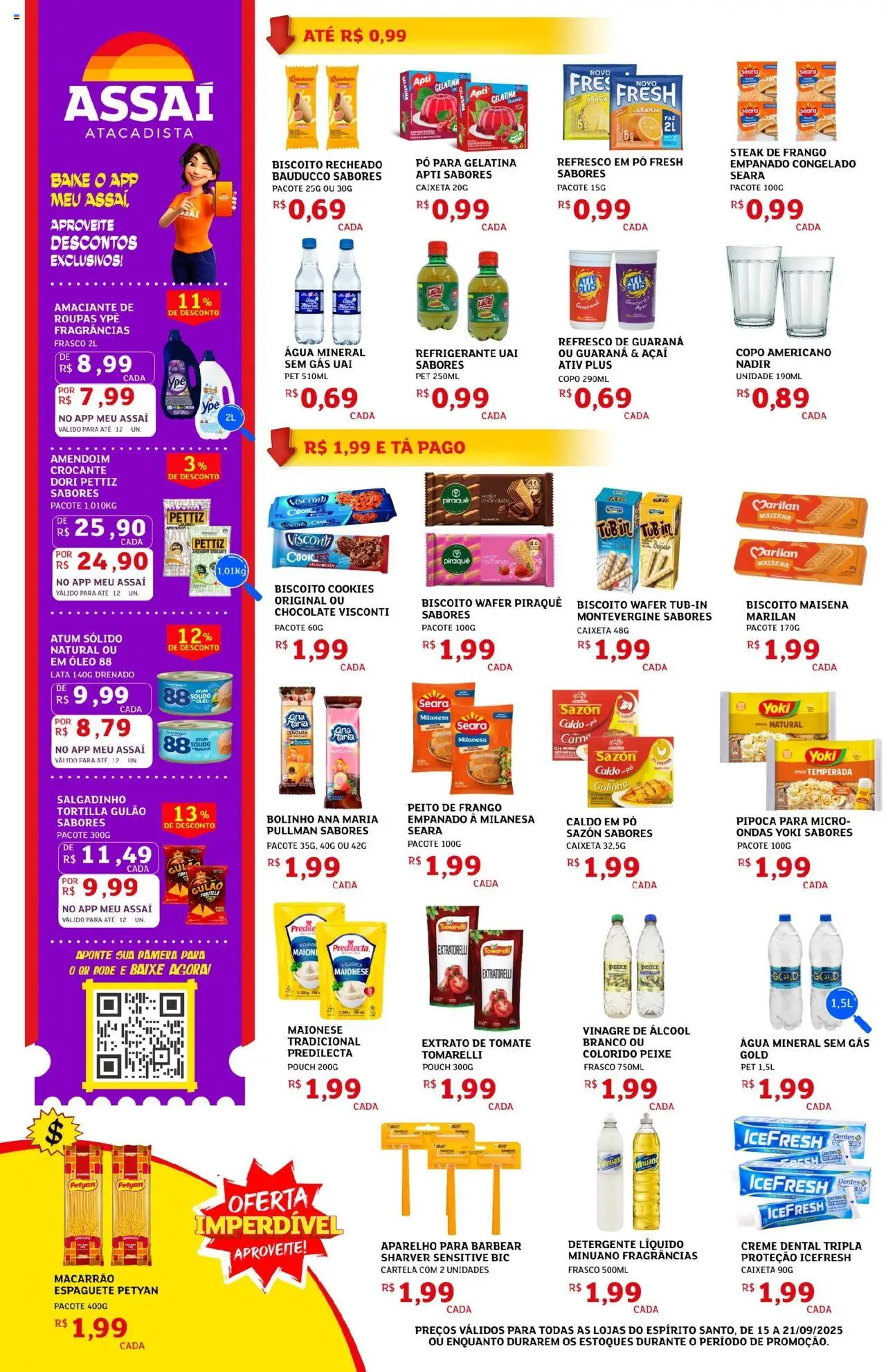 Assaí Atacadista Folheto - válido de 15.09.2025 | Página: 2 | Produtos: Carne, Cookies, Gelatina, Açaí