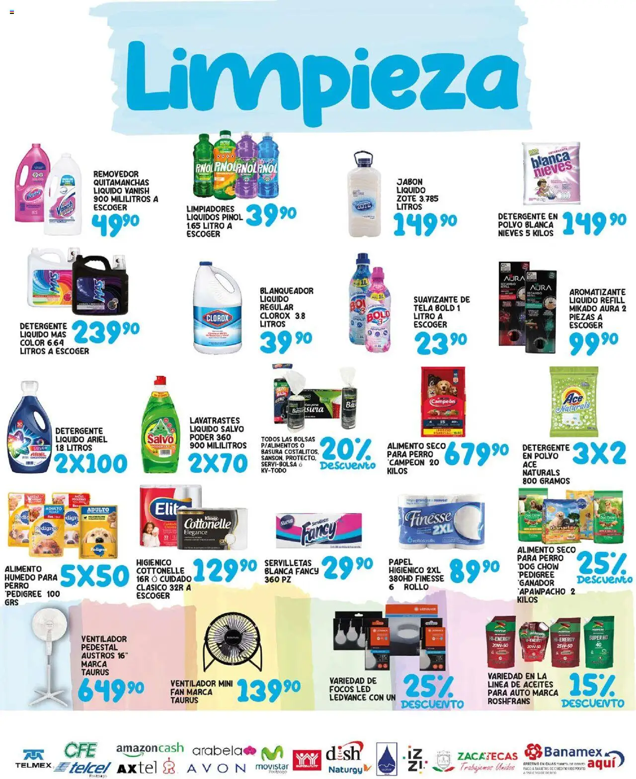Nuevas ofertas de Alsuper válidas en toda la República Mexicana desde el 19.08.2025. ¡Encuentra las mejores ofertas en Alsuper - Folleto - Zacatecas! | Página: 5 | Productos: Ventilador, Suavizante, Papel higiénico, Servilletas