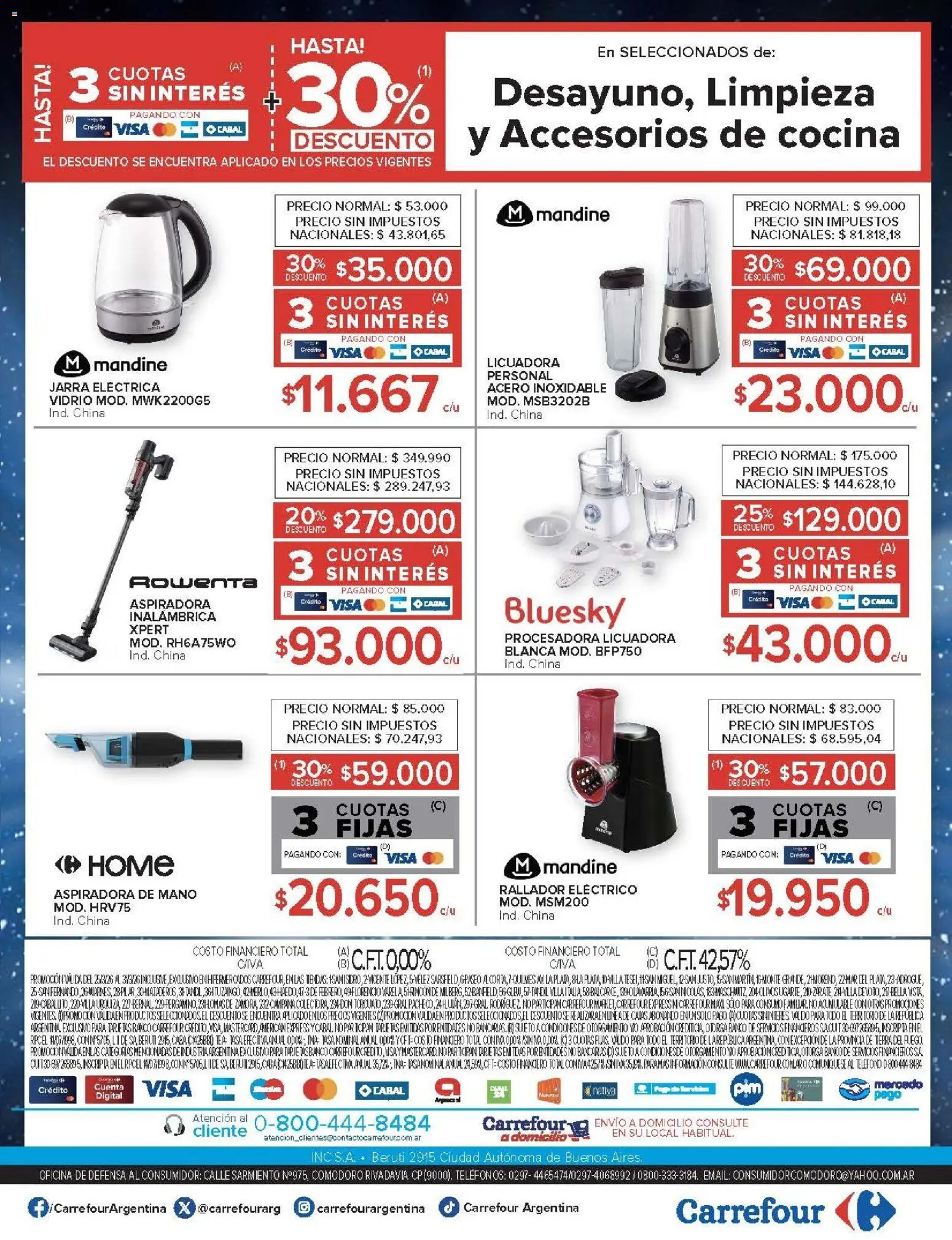 Carrefour ofertas │ válido desde el 25.03.2026 | Página: 33 | Productos: Teléfono, Cocina, Banco, Procesadora