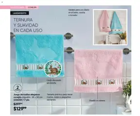 Vista previa de Juego de toallas elegance conejito Algodón. 38 x 50 cm, Set of elegant bunny towels made of cotton, size 38 x 50 cm., nuevo folleto de la tienda, válido en México a partir del 20.02.2026 | Página: 30 | Productos: Juego, Cocina, Toallas