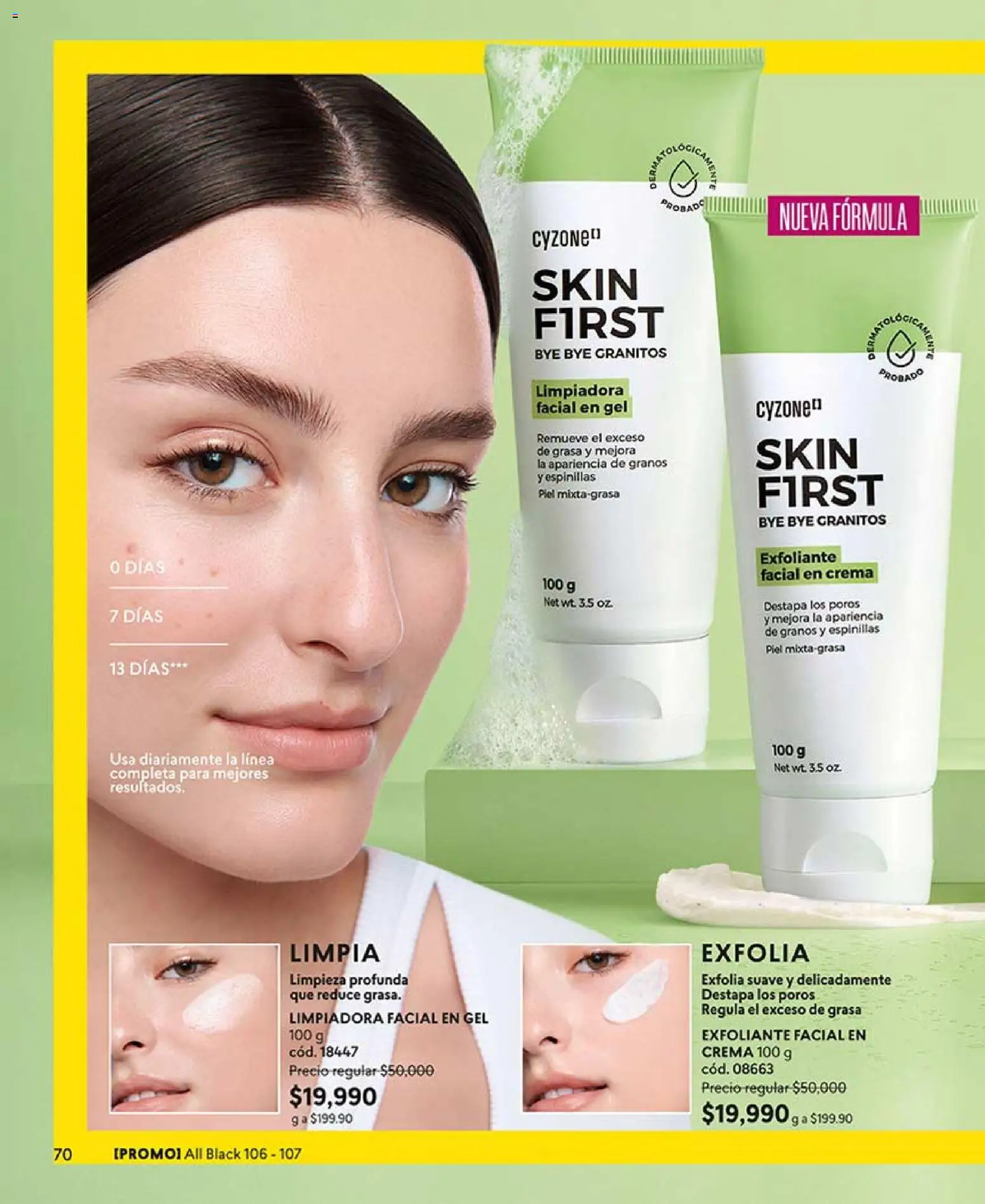 CyZone revista - valida desde el 03.04.2026 | Página: 70 | Productos: Exfoliante facial, Crema