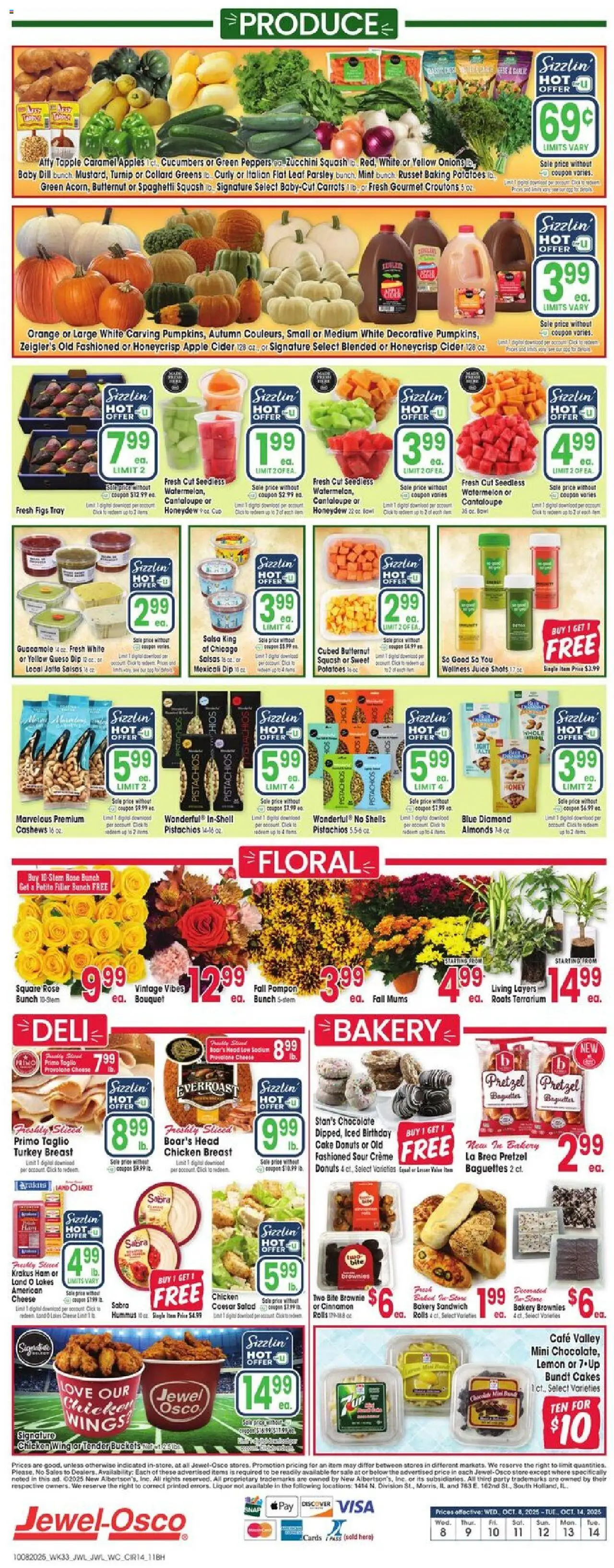 Jewel Osco Weekly Ad - valid from 08.10.2025 | Page: 14 | Products: Bakery, Juice, Lime, Parsley