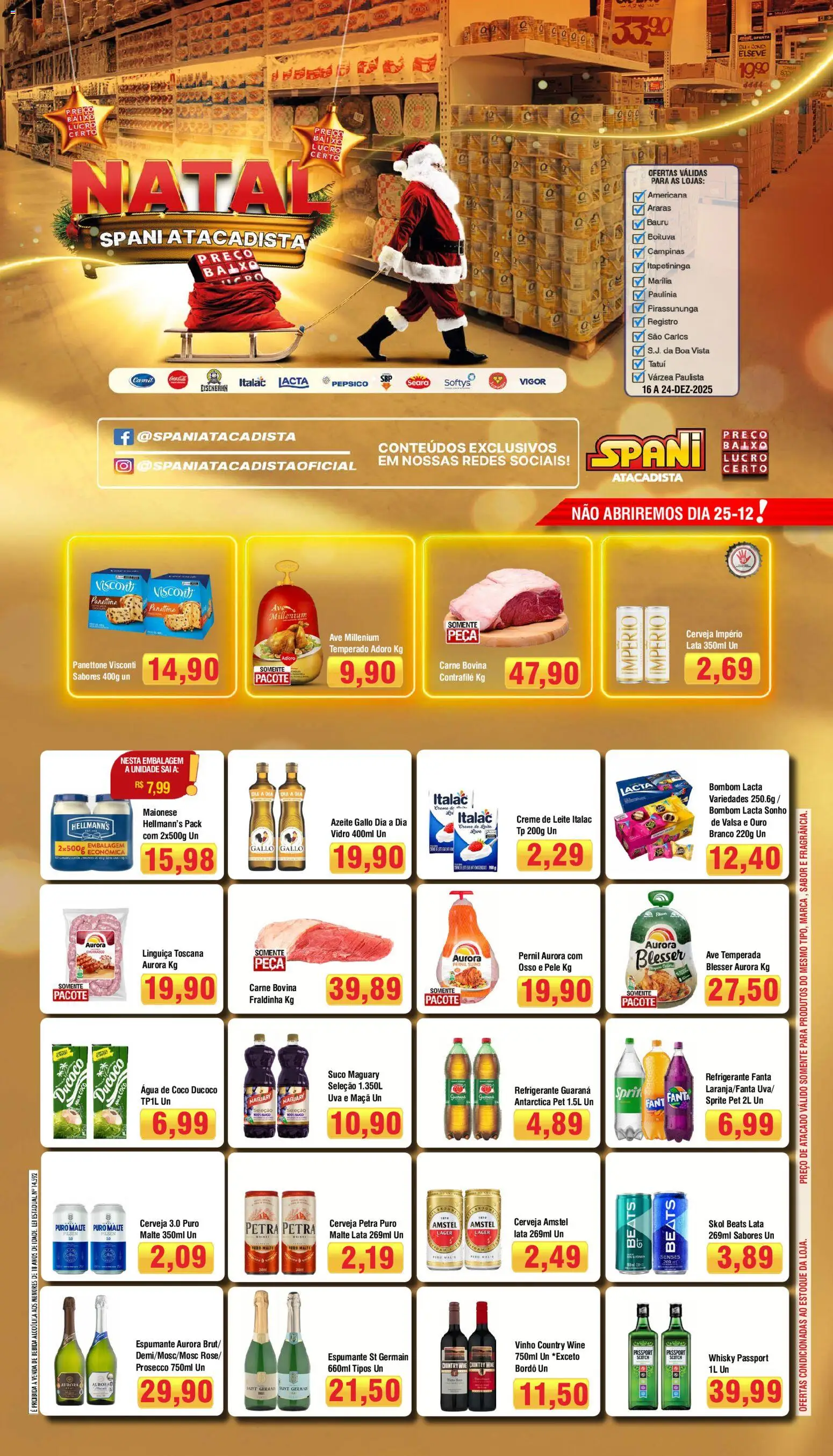 Spani Atacadista Folheto - válido de 16.12.2025 | Página: 1 | Produtos: Coco, Fanta, Eisenbahn, Carne