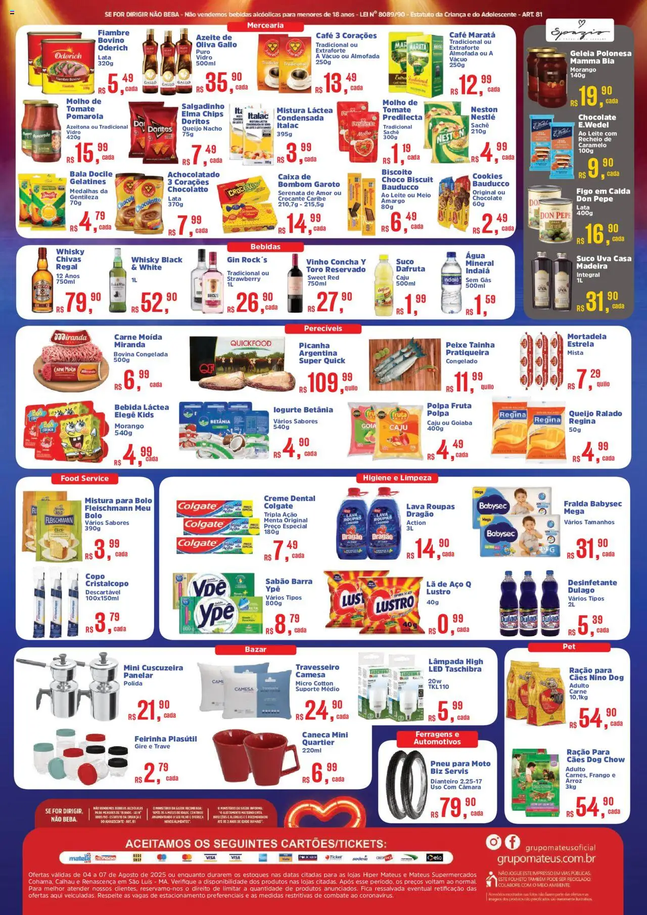 Mateus Folheto - válido de 04.08.2025 | Página: 2 | Produtos: Almofada, Caneca, Mortadela, Desinfetante