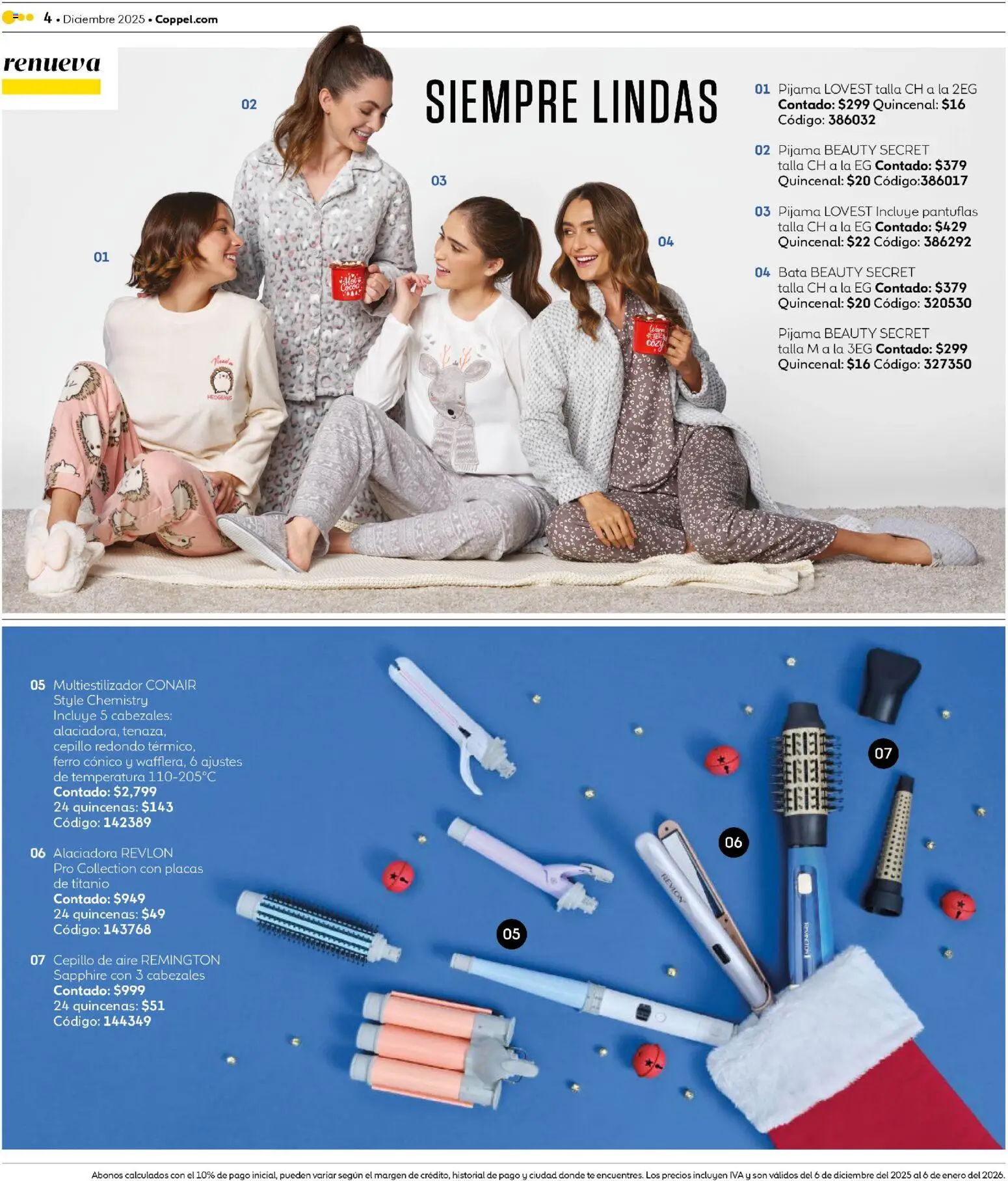 Nuevas ofertas de Coppel válidas en toda la República Mexicana desde el 06.12.2025. ¡Encuentra las mejores ofertas en Coppel catálogo Encuentra todo para el intercambio! | Página: 4 | Productos: Pijama, Pantuflas, Cepillo, Té