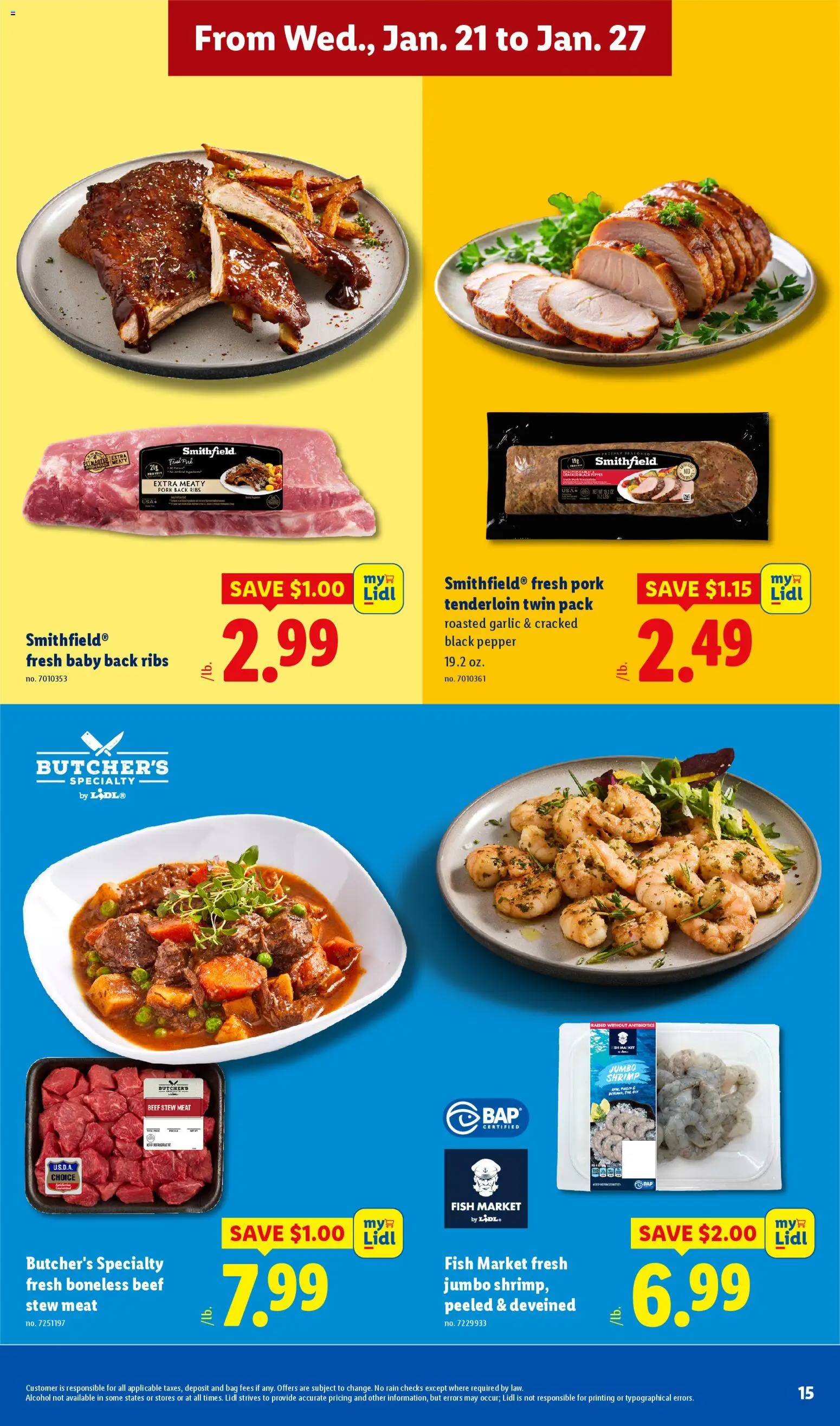 Lidl Weekly Ad - valid from 21.01.2026 | Page: 15 | Products: Pork, Pepper, Garlic, Bag