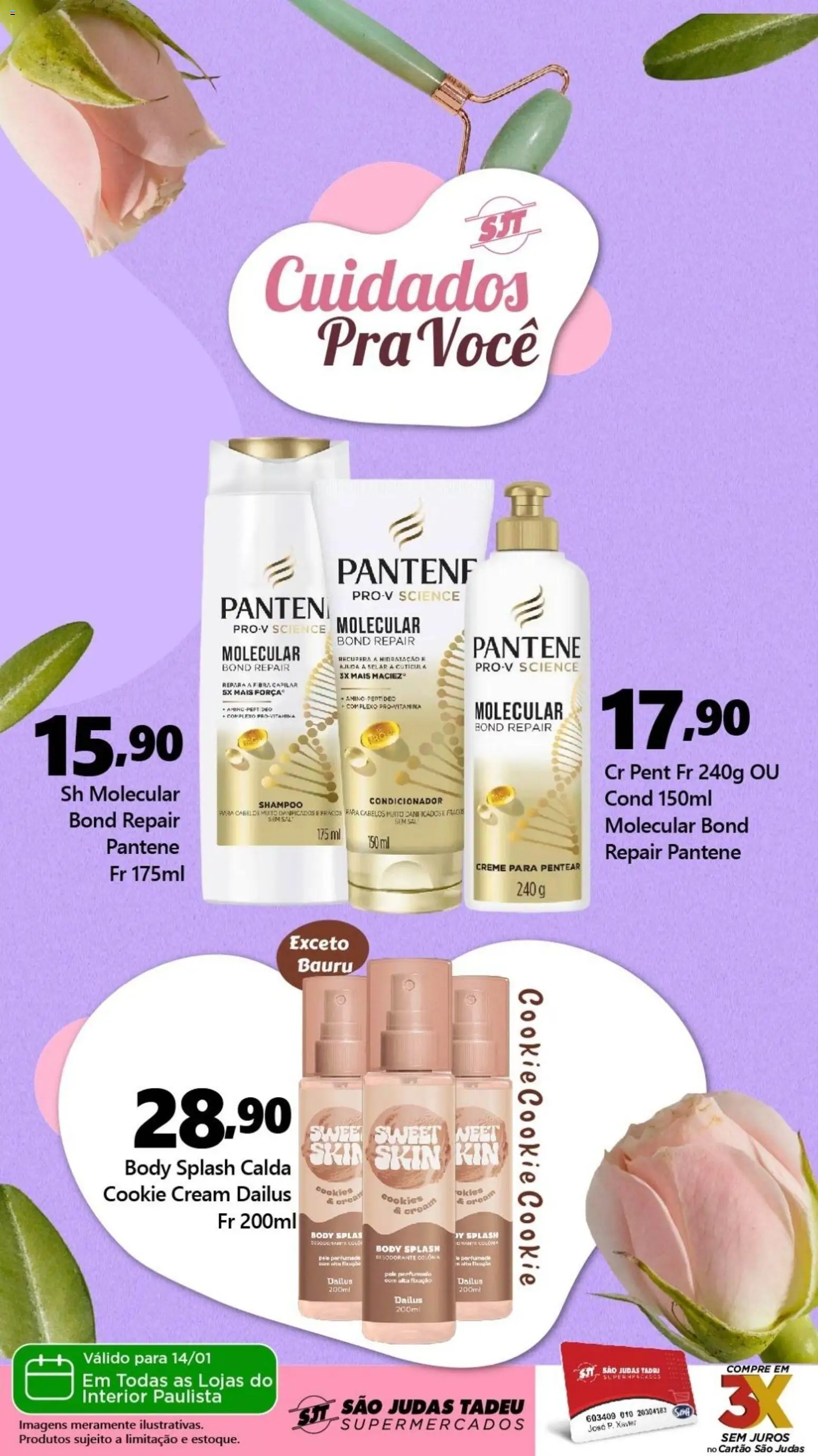 São Judas Tadeu Folheto - válido de 13.01.2026 | Página: 7 | Produtos: Creme, Creme para pentear, Cookies, Body