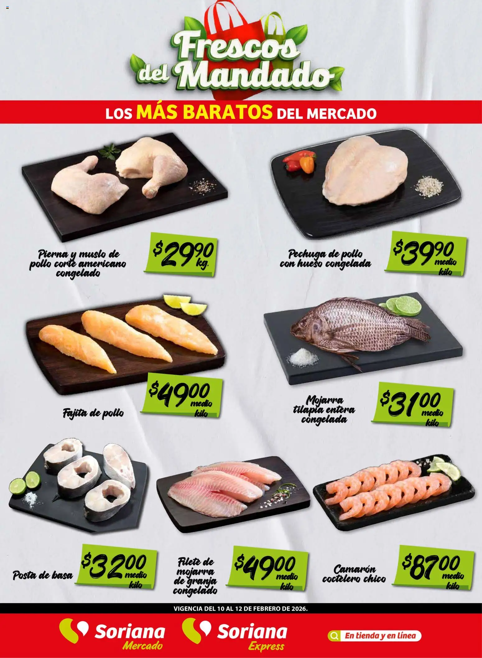 Nuevas ofertas de Soriana válidas en toda la República Mexicana desde el 10.02.2026. ¡Encuentra las mejores ofertas en Soriana - Frescos del Mandado Mercado: Coah, Chih y Dur! | Página: 2