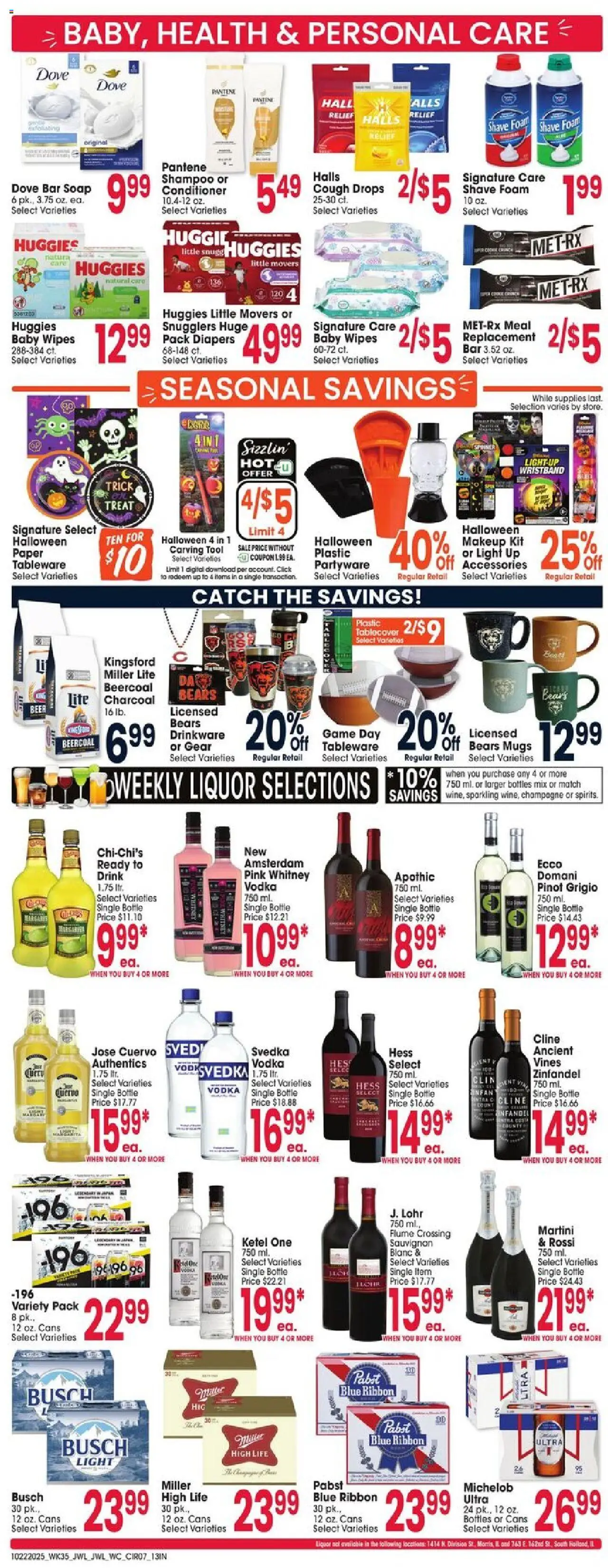 Jewel Osco Weekly Ad - IN - valid from 22.10.2025 | Page: 7 | Products: Conditioner, Beer, Soap, Bar Soap