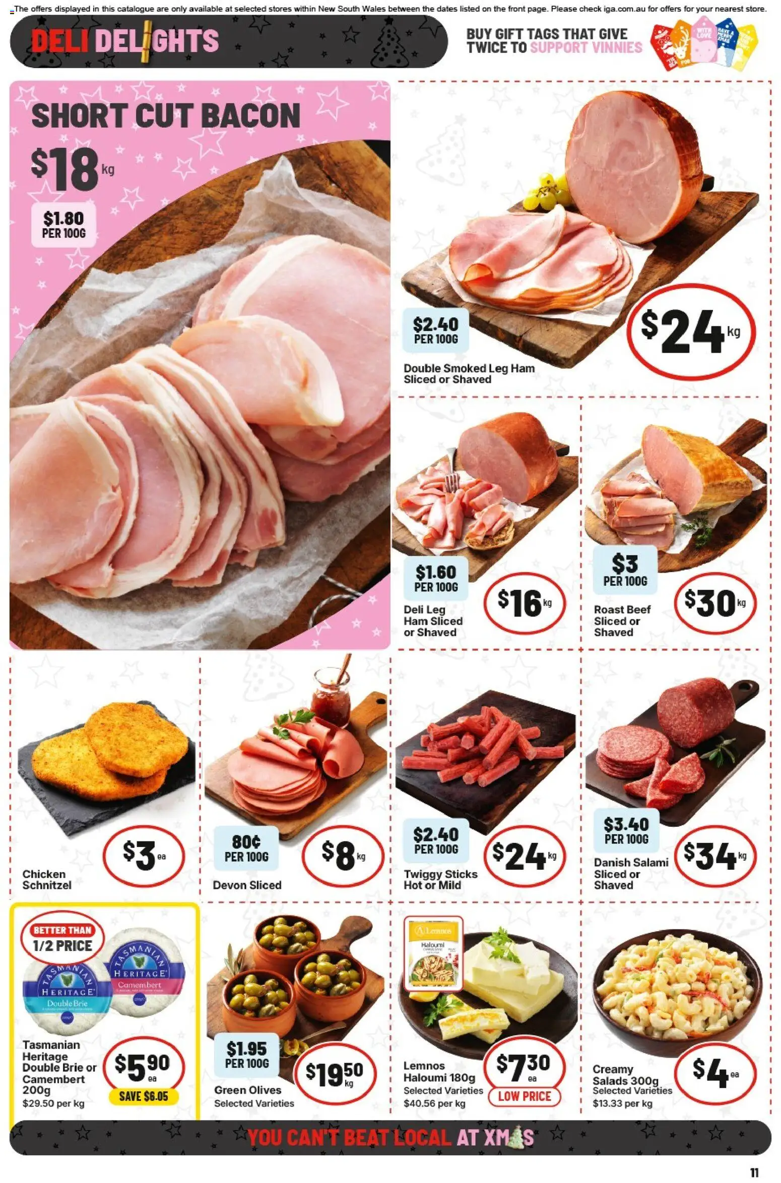 IGA catalogue - valid from 10.12.2025 | Page: 18 | Products: Bacon, Salami, Chicken, Olives