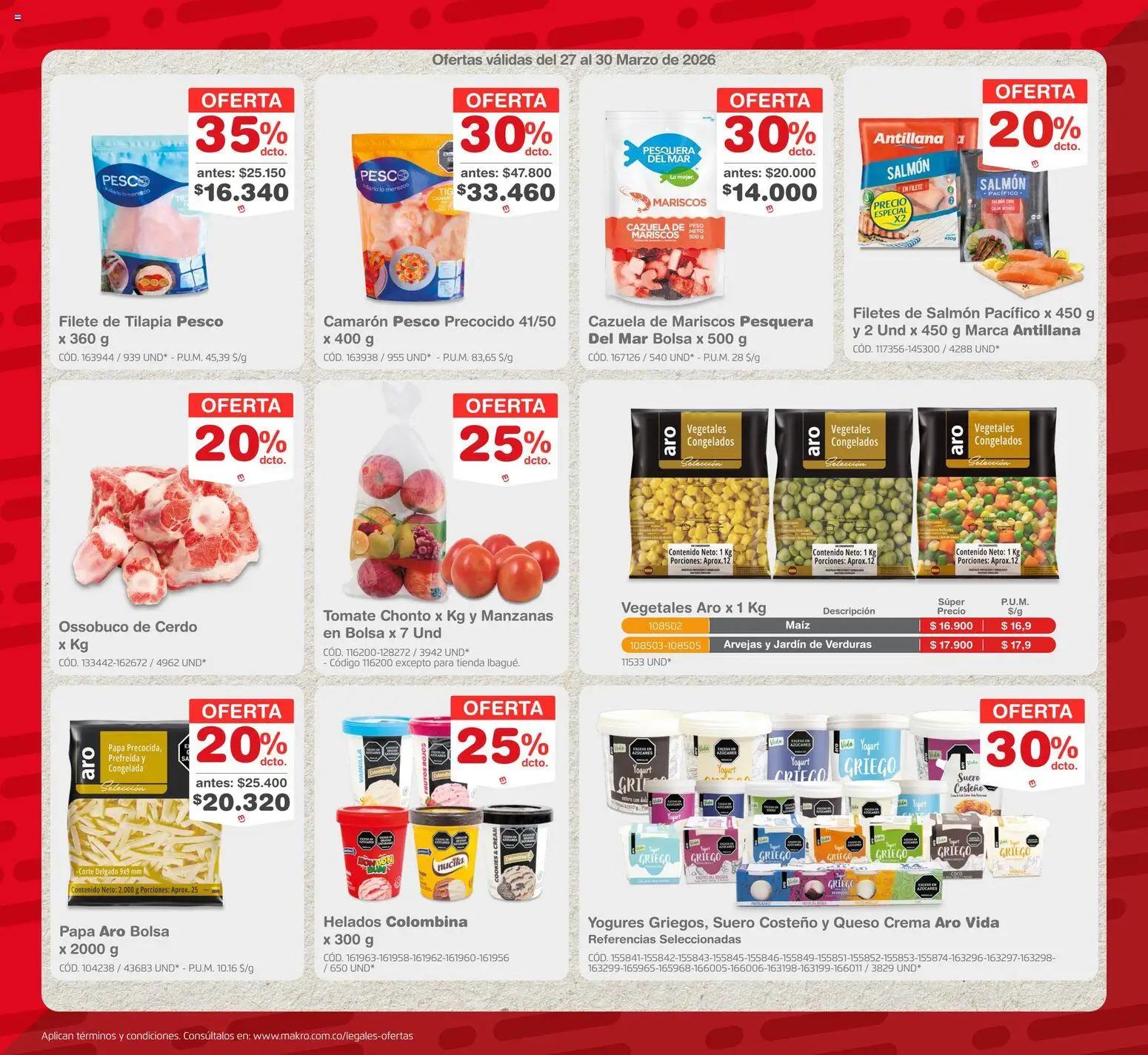 Makro revista - valida desde el 27.03.2026 | Página: 2 | Productos: Maiz, Tomate, Horno de pan, Papa