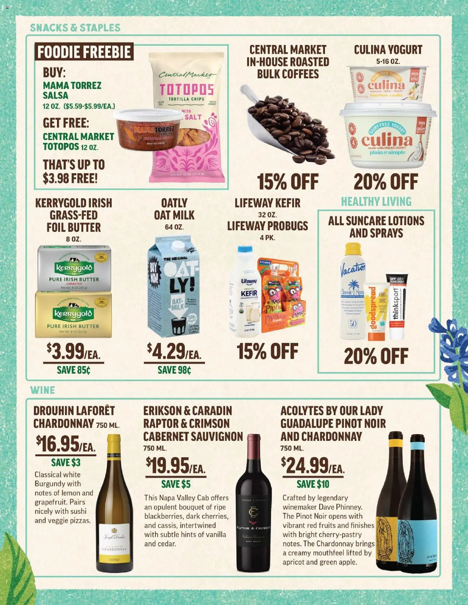 Central Market Weekly Ad - valid from 08.04.2026 | Page: 5 | Products: Butter, Yogurt, Wine, Cream