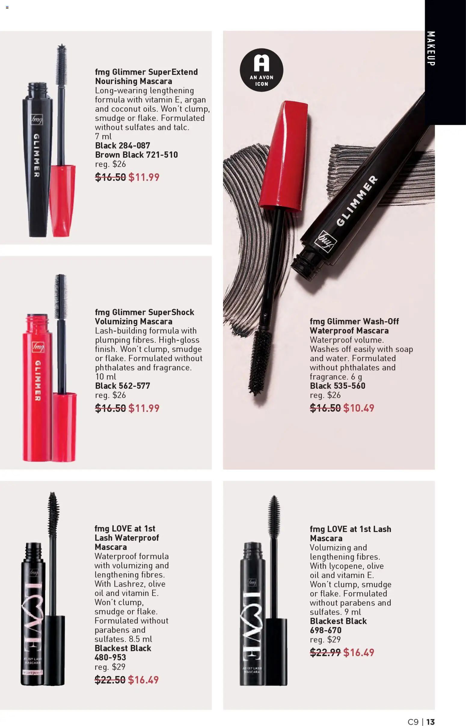 Avon flyer valid from 23.04.2026 | Page: 13 | Products: Mascara, Soap, Oil
