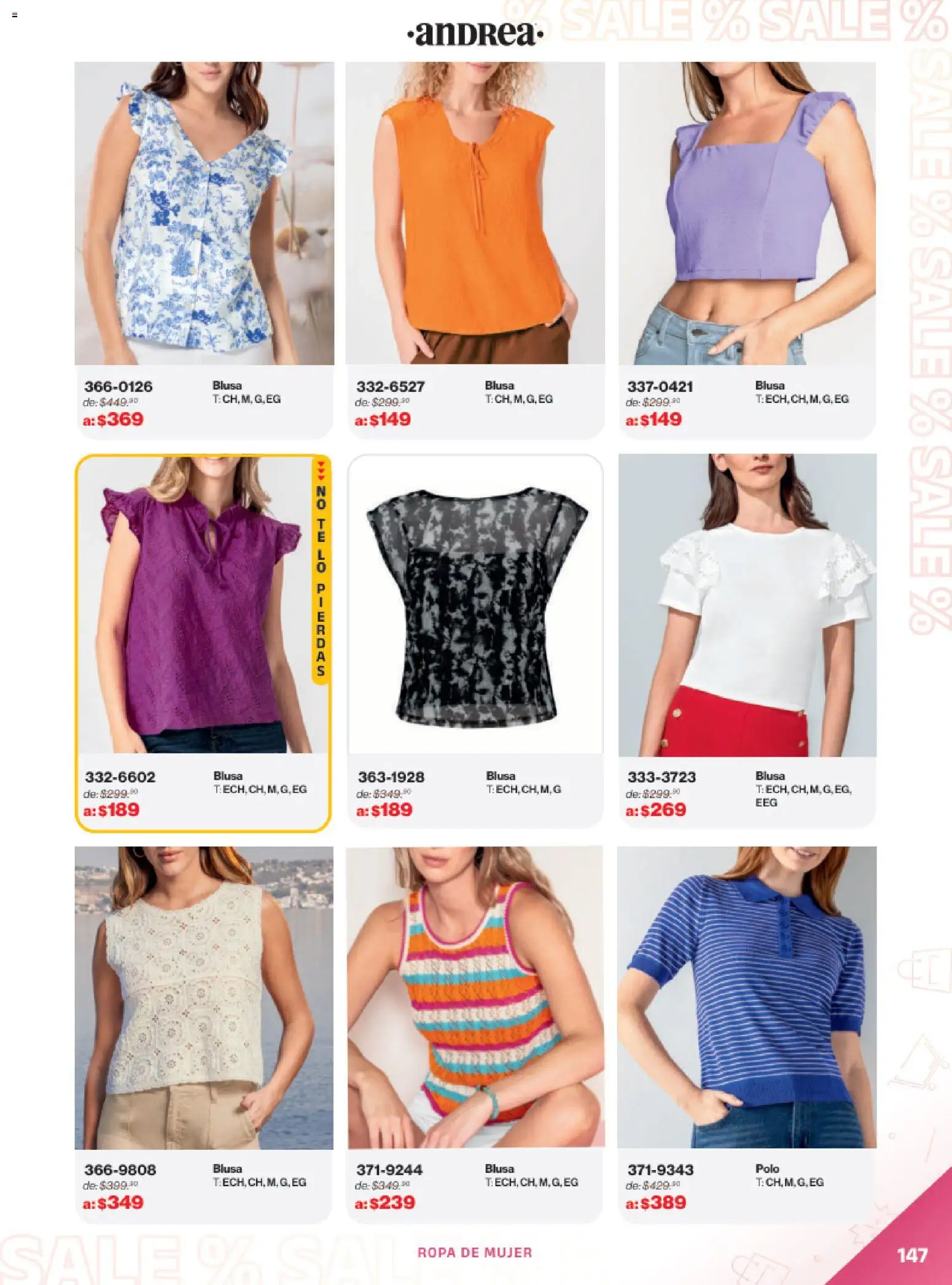 Nuevas ofertas de Andrea válidas en toda la República Mexicana desde el 21.12.2025. ¡Encuentra las mejores ofertas en Andrea catálogo Outlet! | Página: 147 | Productos: Blusa, Ropa