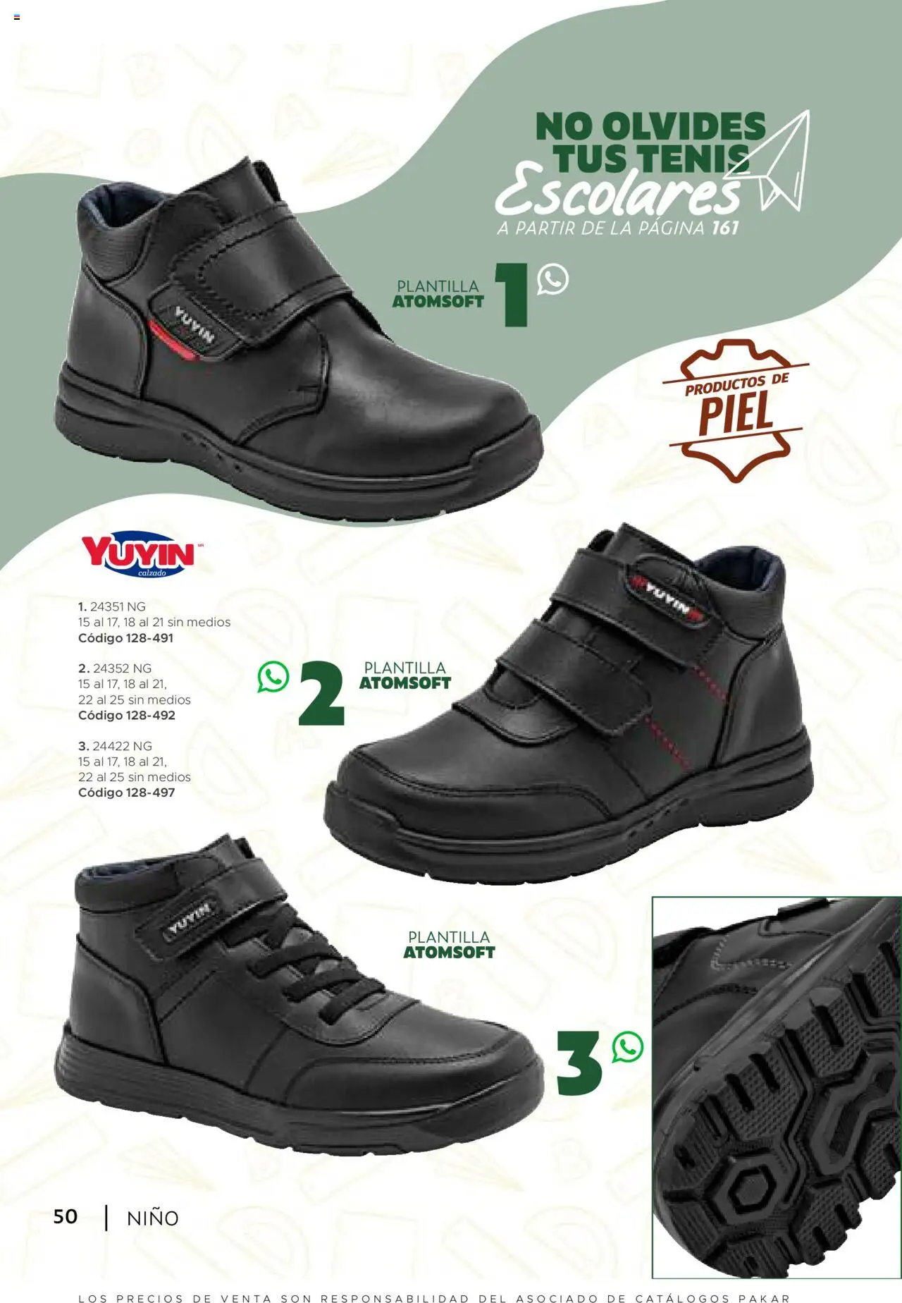 Nuevas ofertas de SC Pakar válidas en toda la República Mexicana desde el 24.07.2025. ¡Encuentra las mejores ofertas en SC Pakar - Catálogo Nino otoño / invierno! | Página: 50 | Productos: Tenis