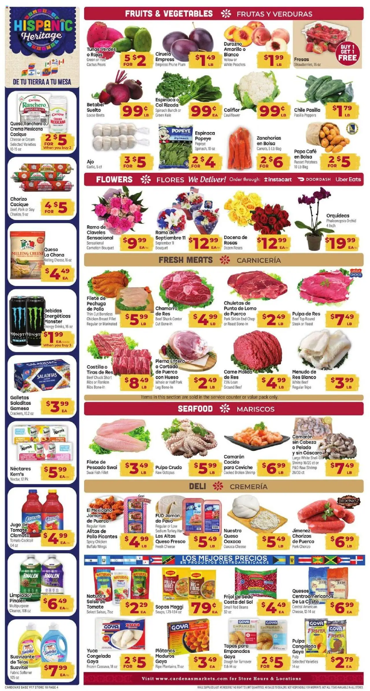Cardenas Weekly Ad - valid from 10.09.2025 | Page: 4 | Products: Peppers, Cheese, Vegetables, Bag