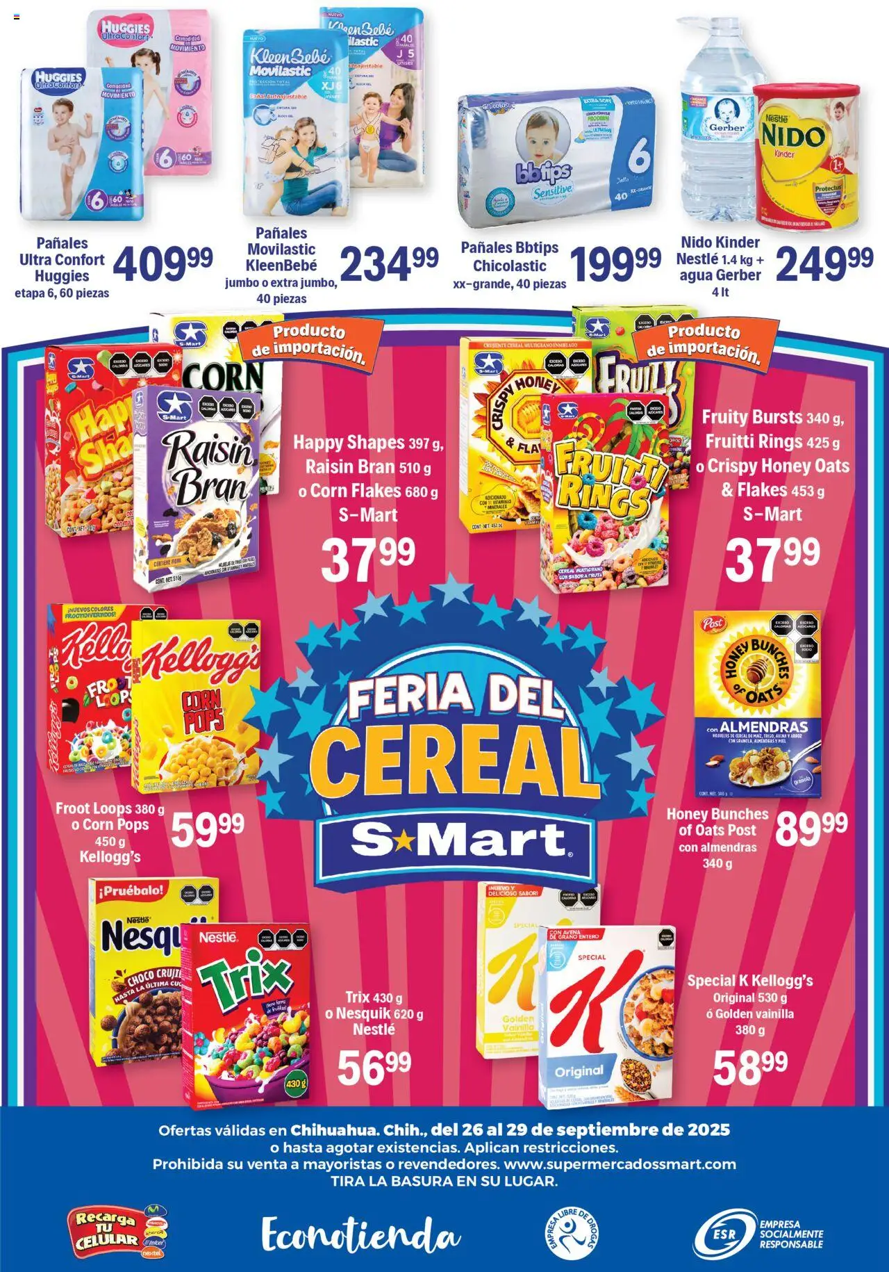 Nuevas ofertas de S-Mart válidas en toda la República Mexicana desde el 26.09.2025. ¡Encuentra las mejores ofertas en S-Mart folleto! | Página: 6 | Productos: Almendras, Huevo, Cerdo, Arroz