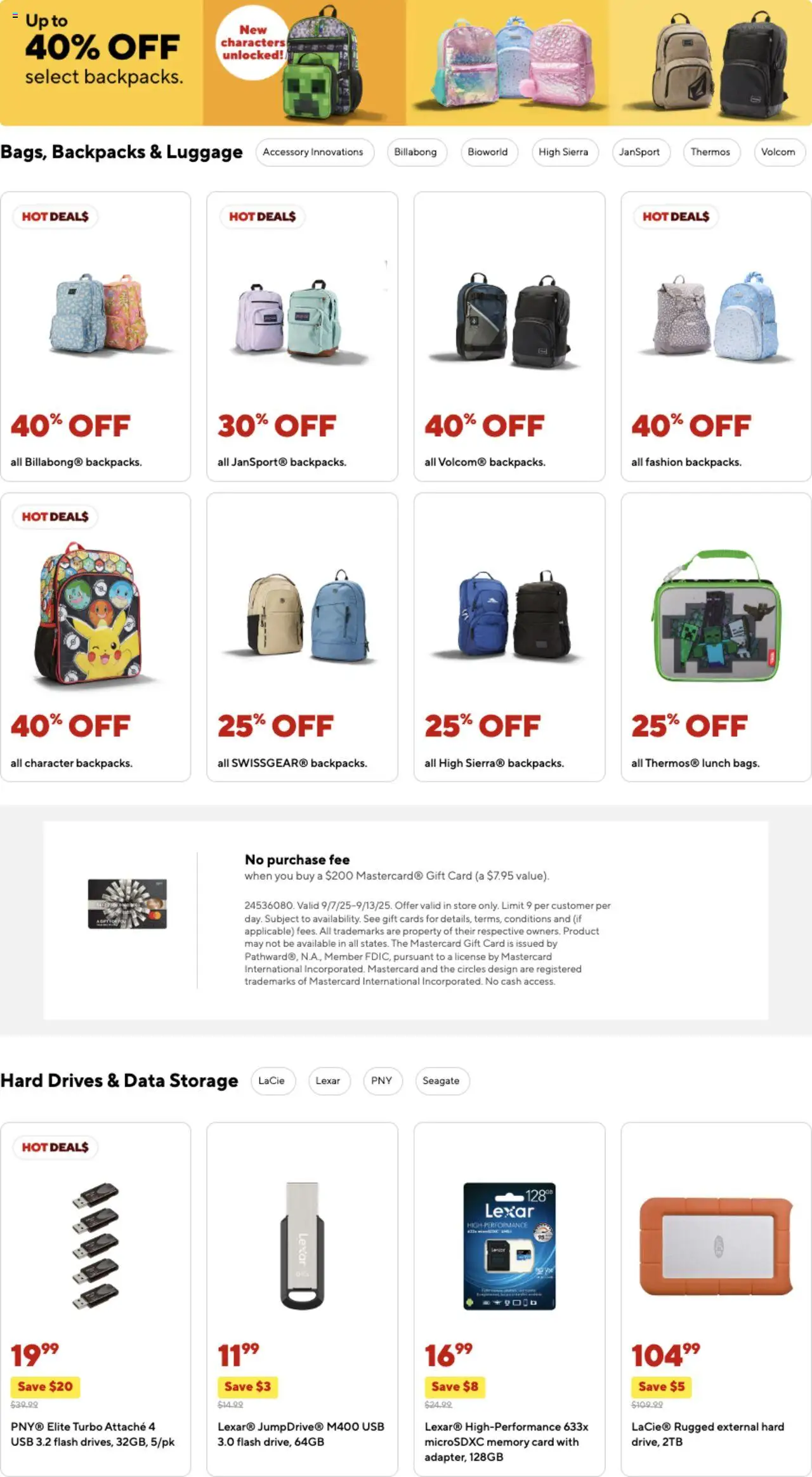 Staples Weekly Ad - valid from 07.09.2025 | Page: 11 | Products: Memory card, Usb
