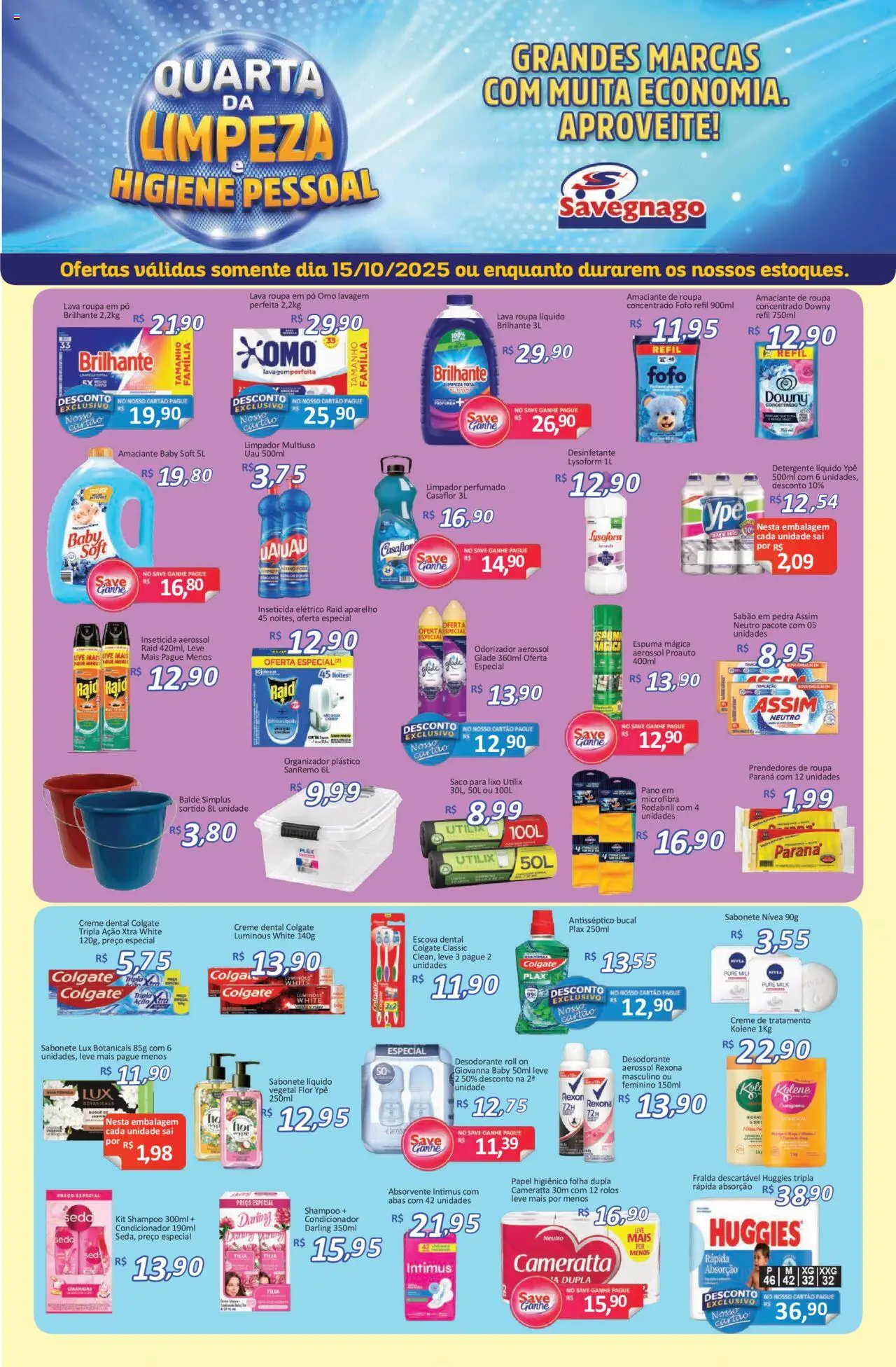 Savegnago Folheto - válido de 15.10.2025 | Página: 1 | Produtos: Organizador, Sabão, Detergente, Rexona