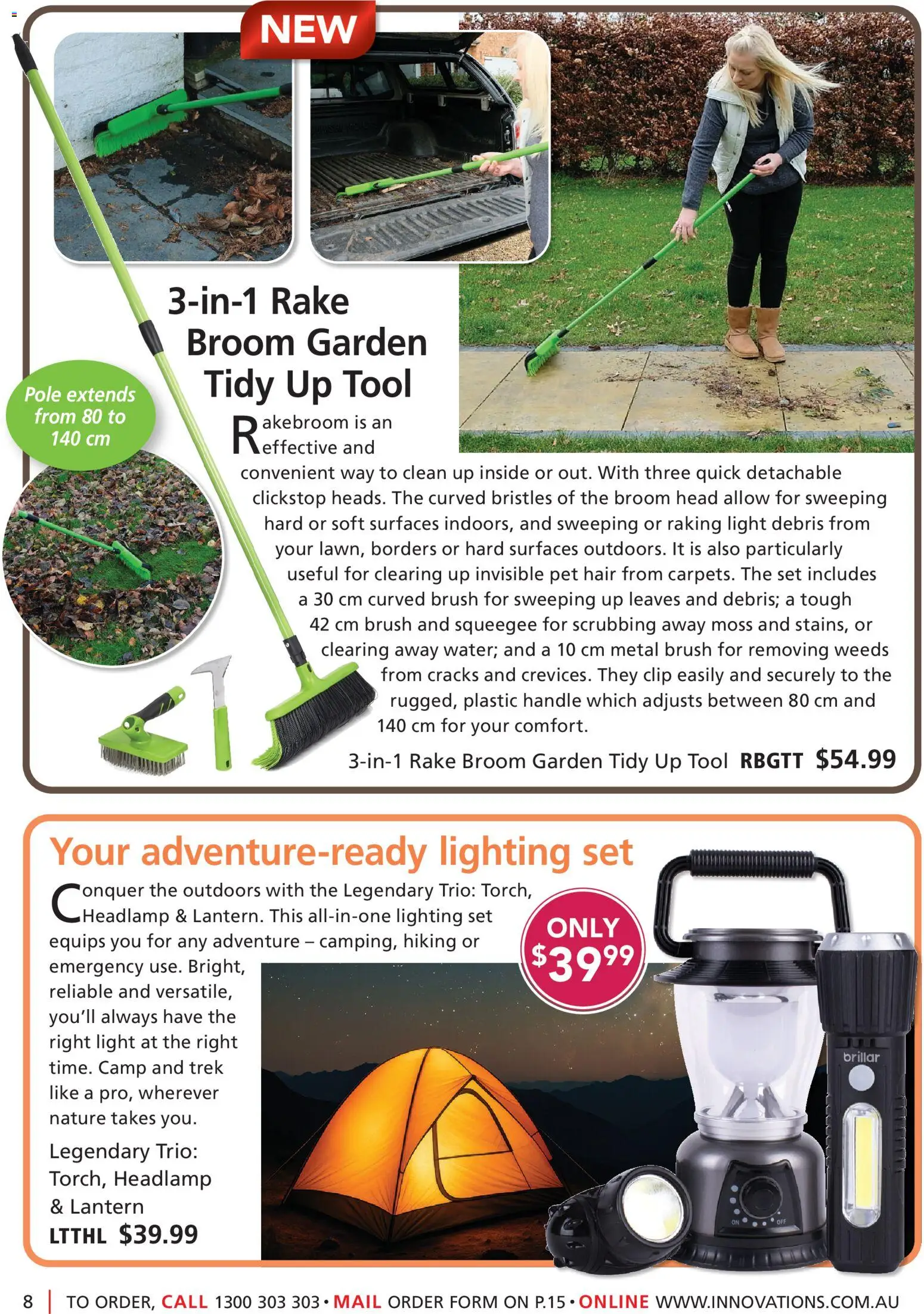 Innovations catalogue - valid from 28.01.2026 | Page: 8 | Products: Brush, Rake, Clip, Broom