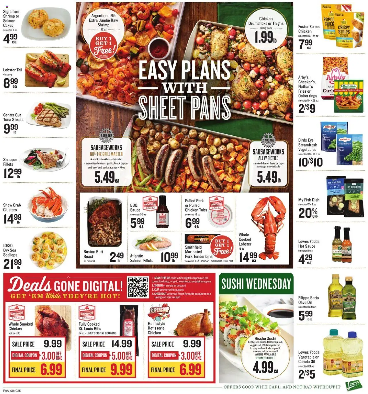 Lowes Foods Weekly Ad - valid from 10.09.2025 | Page: 13 | Products: Clip, Fish, Pepper, Grill