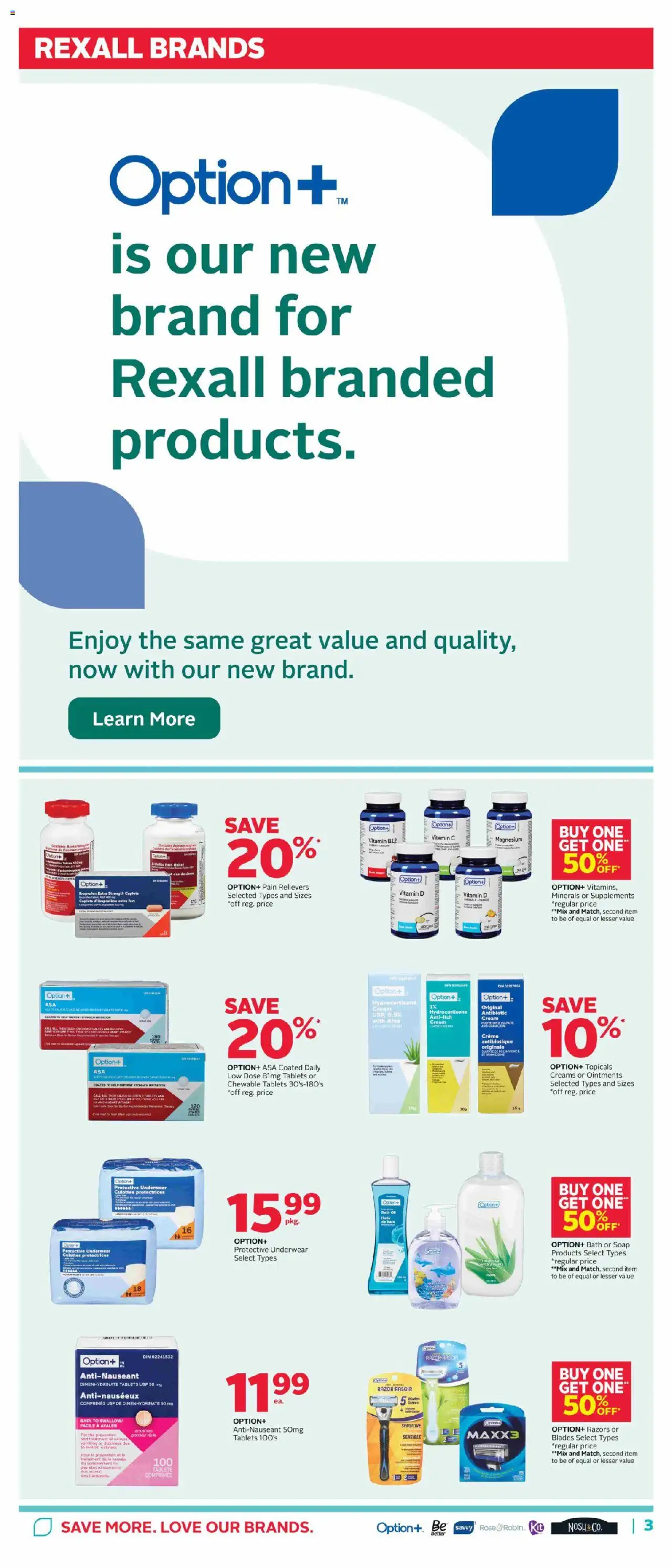 Rexall flyer valid from 01.08.2025 | Page: 10 | Products: Cream, Soap, Bath, Underwear