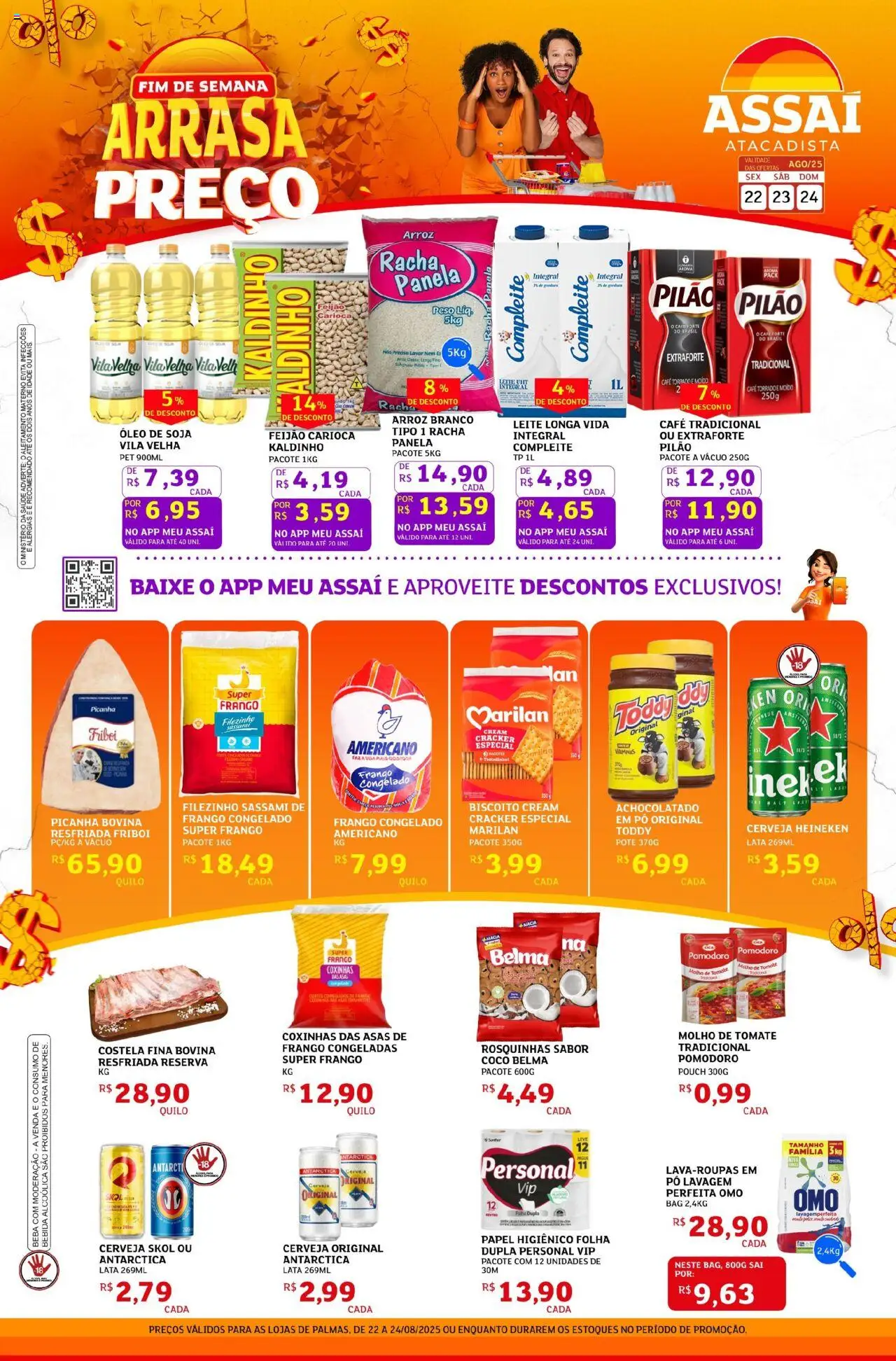 Assaí Atacadista Folheto - válido de 22.08.2025 | Página: 1 | Produtos: Pó, Molho de tomate, Panela, Rack