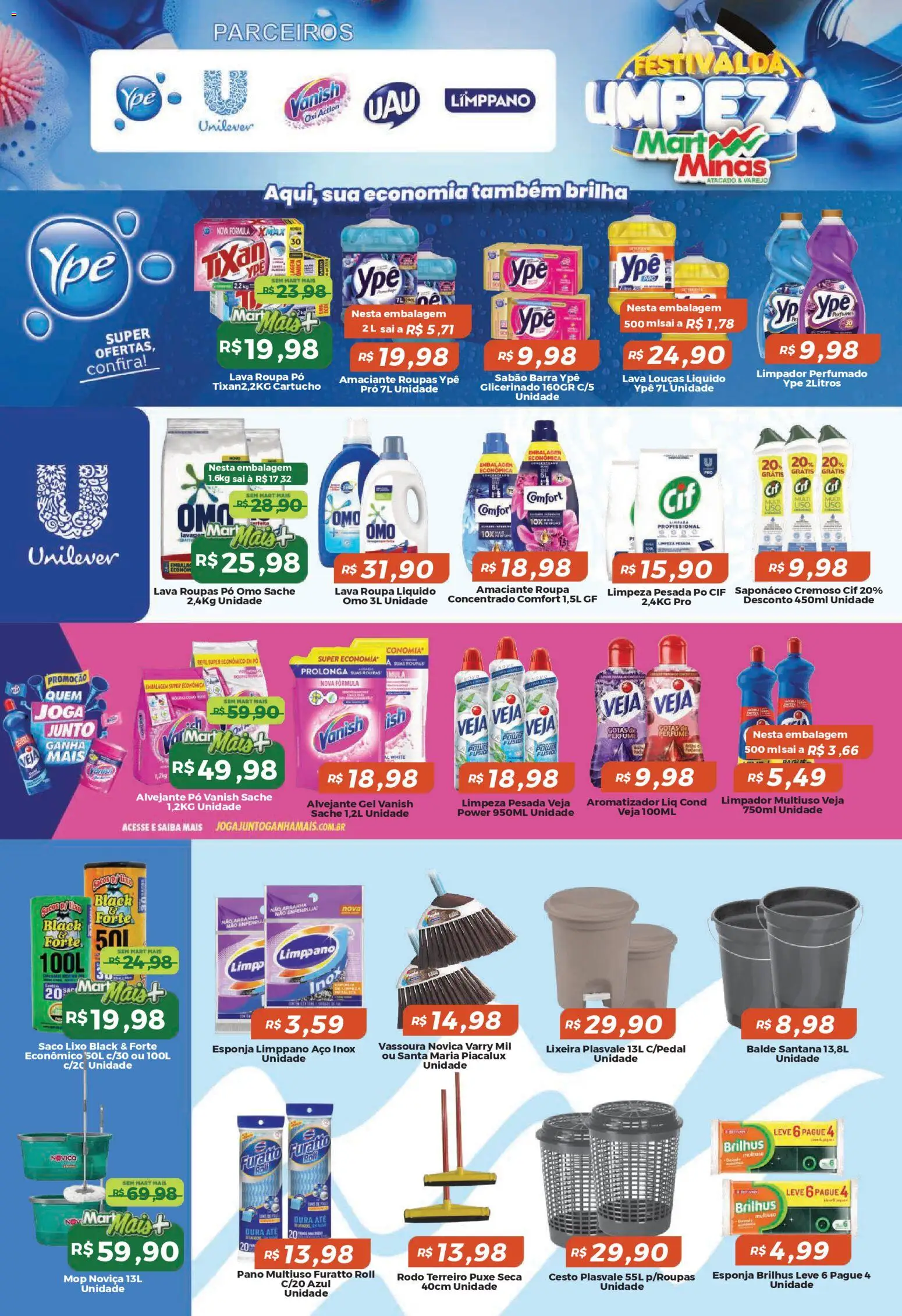 Mart Minas Folheto - válido de 23.04.2026 | Página: 6 | Produtos: Pó, Lixeira, Saponáceo, Rodo