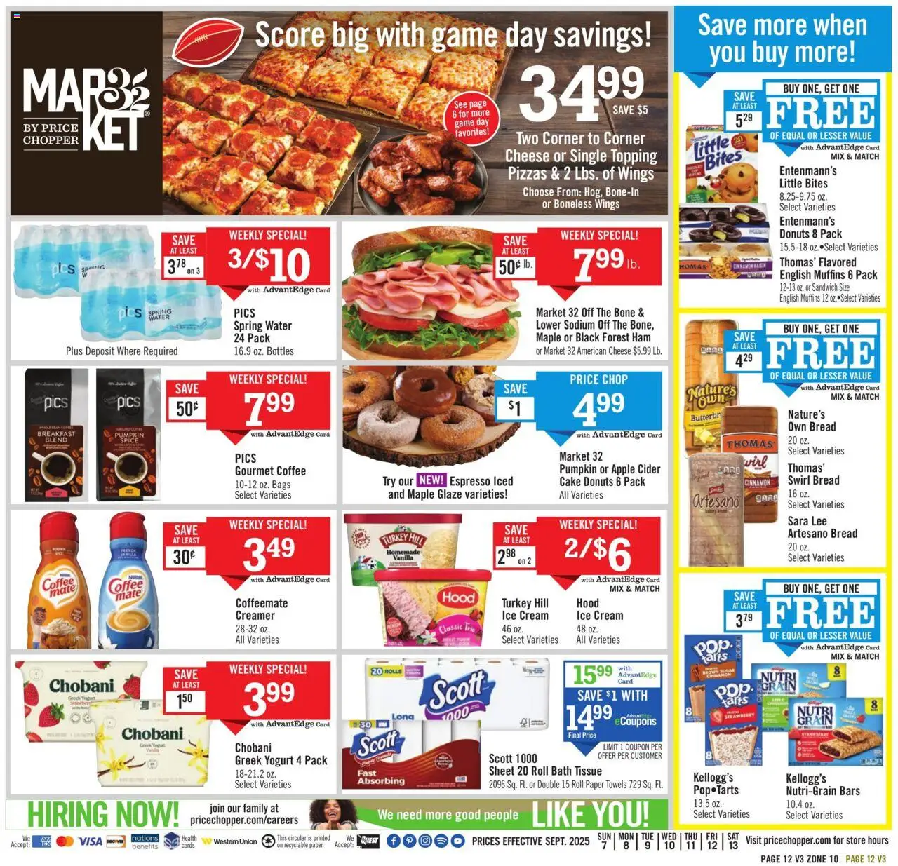 Price Chopper Weekly Ad - valid from 07.09.2025 | Page: 12 | Products: Bakery, Bread, Ice cream, Game