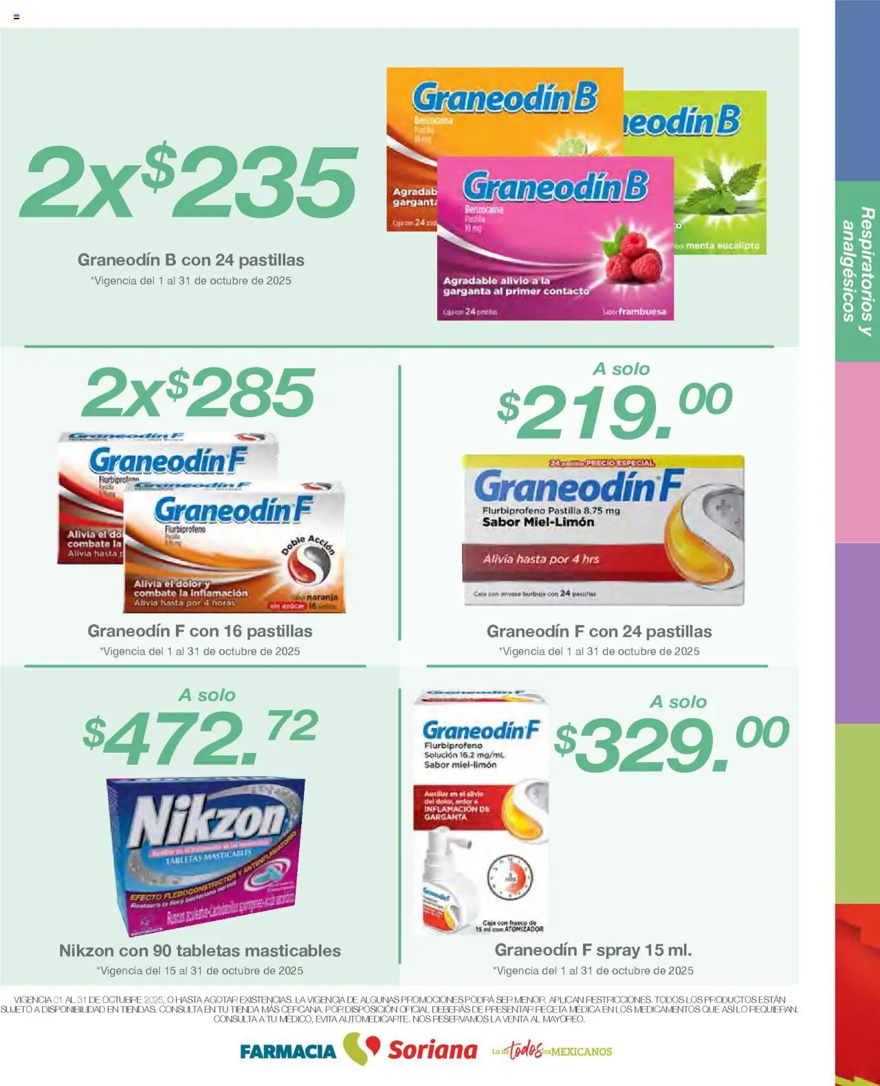 Nuevas ofertas de Soriana válidas en toda la República Mexicana desde el 01.10.2025. ¡Encuentra las mejores ofertas en Soriana - Folleto Farmacia Híper Nacional! | Página: 3 | Productos: Azúcar, Frasco, Caja