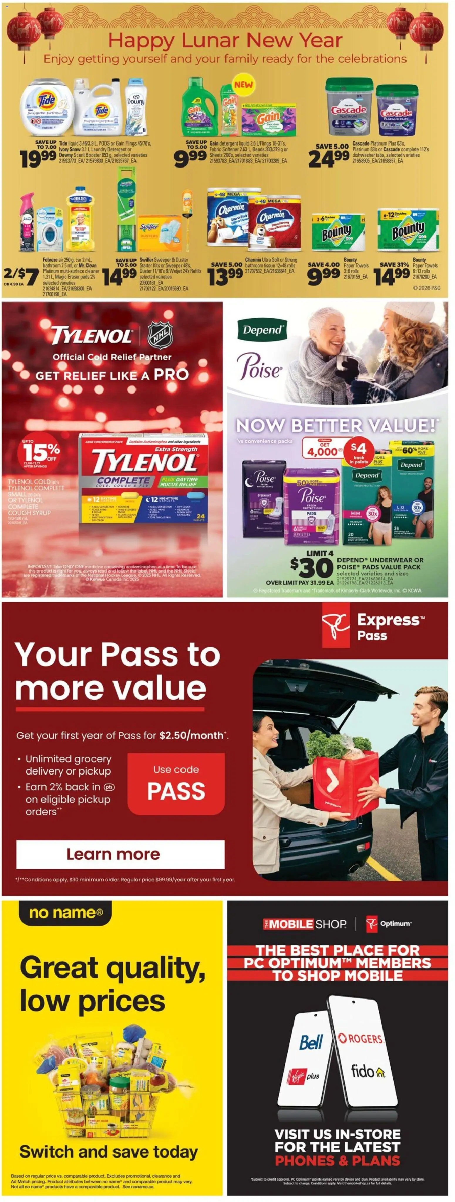 Real Canadian Superstore flyer valid from 15.01.2026 | Page: 34 | Products: PC, Dishwasher, Fabric softener, Underwear