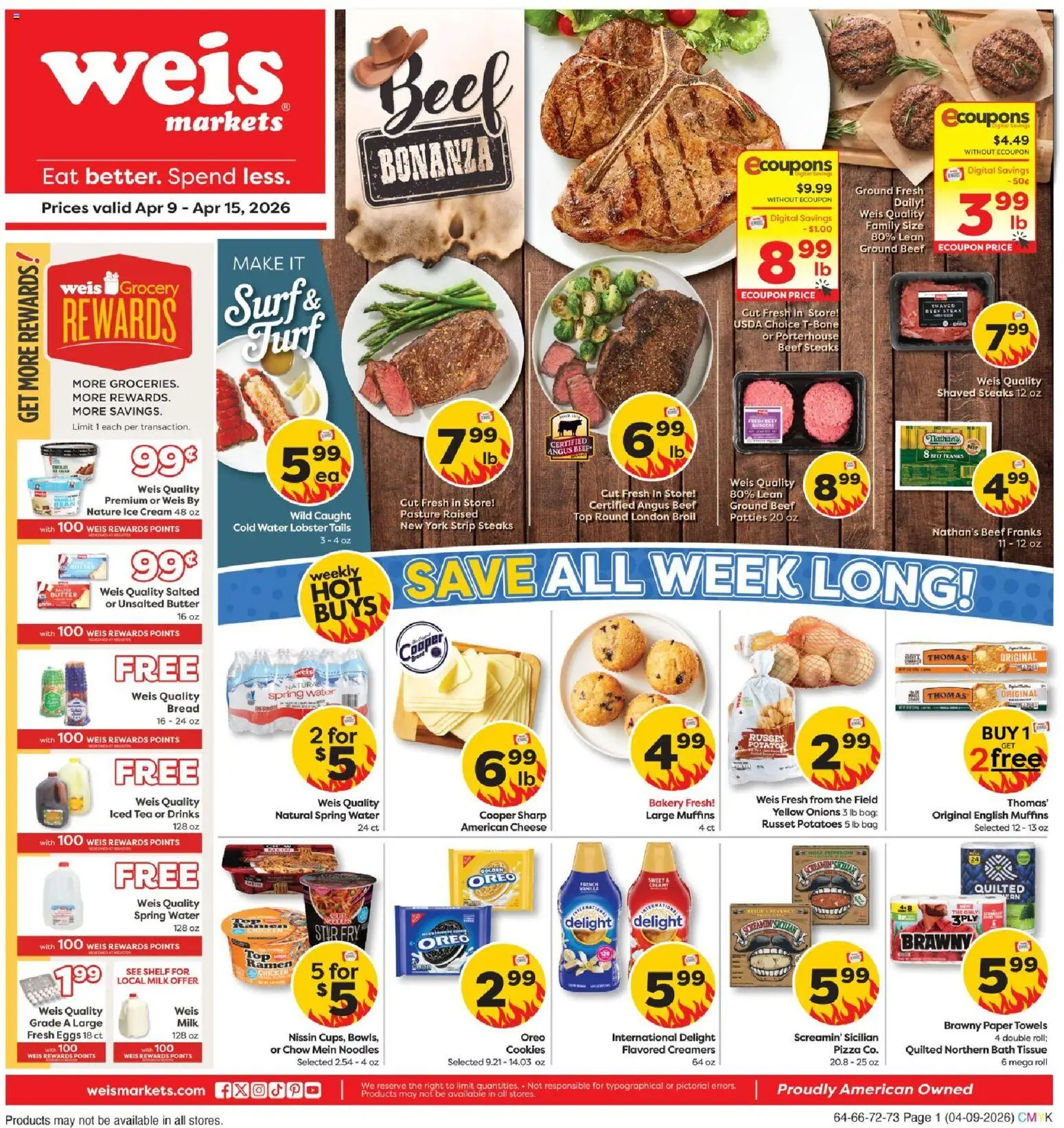 Weis Weekly Circular - NJ - valid from 09.04.2026 | Page: 1