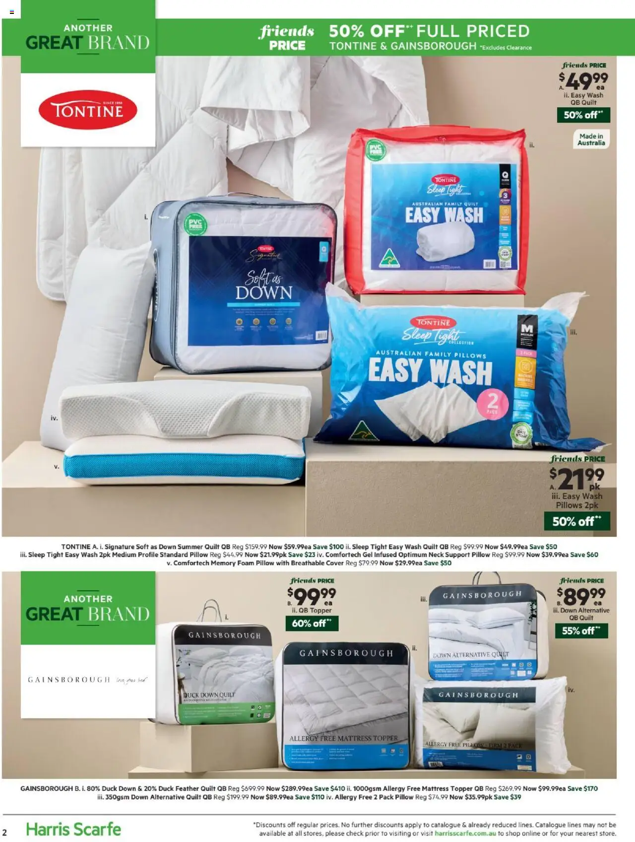 Harris Scarfe catalogue - valid from 13.10.2025 | Page: 2 | Products: Duck, Mattress, Pillow, Allergy