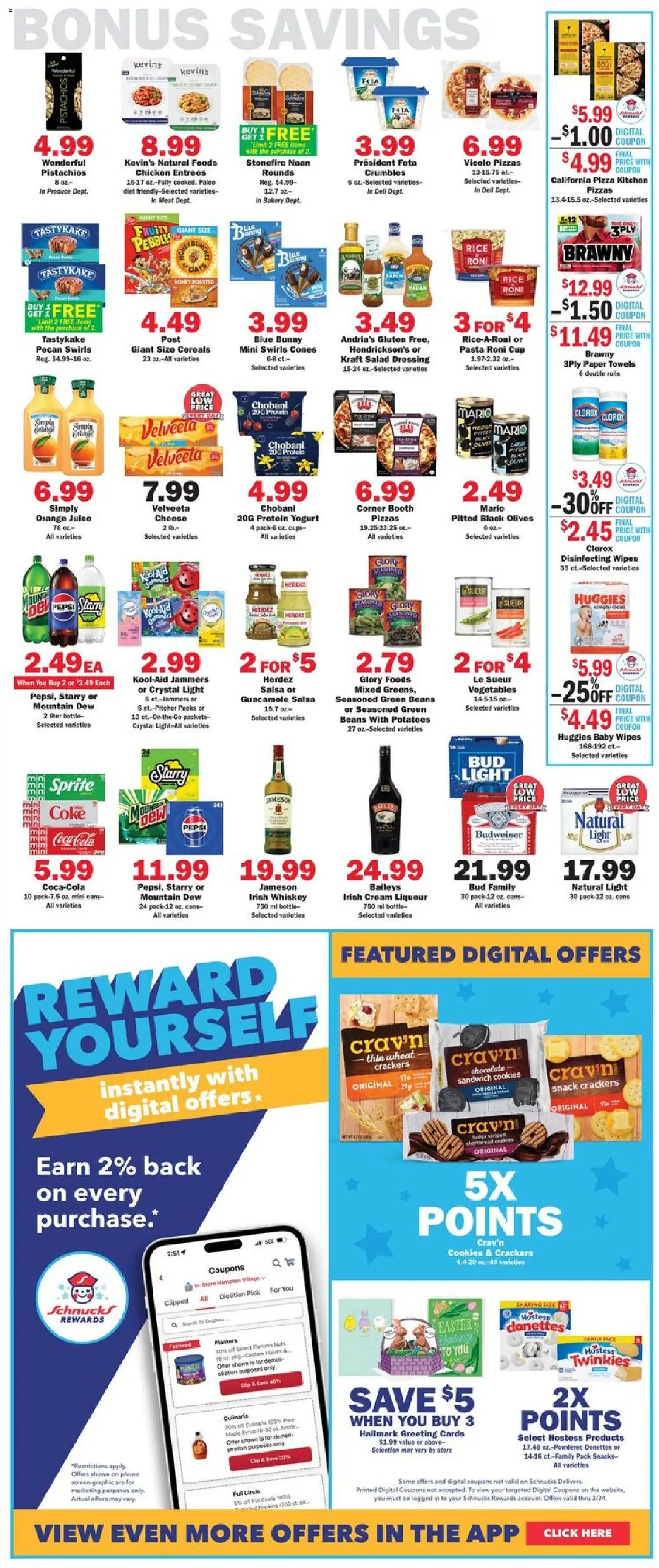 Schnucks Weekly Ad - valid from 18.03.2026 | Page: 5 | Products: Bakery, Juice, Potatoes, Phone