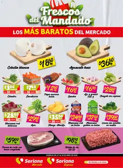 Vista previa de Soriana Frescos del Mandado Mercado: Coah, Chih y Dur, nuevo folleto de la tienda, válido en México a partir del 07.04.2026