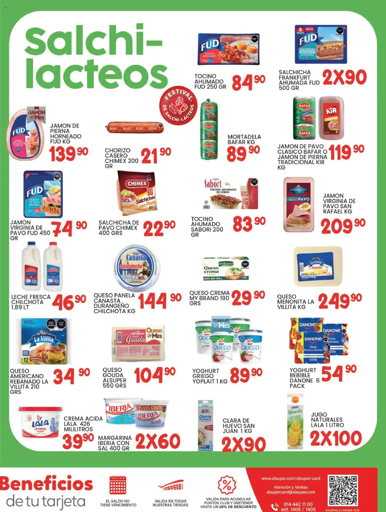 Nuevas ofertas de Alsuper válidas en toda la República Mexicana desde el 13.01.2026. ¡Encuentra las mejores ofertas en Alsuper folleto Laguna! | Página: 7 | Productos: Tocino, Queso crema, Crema, Queso