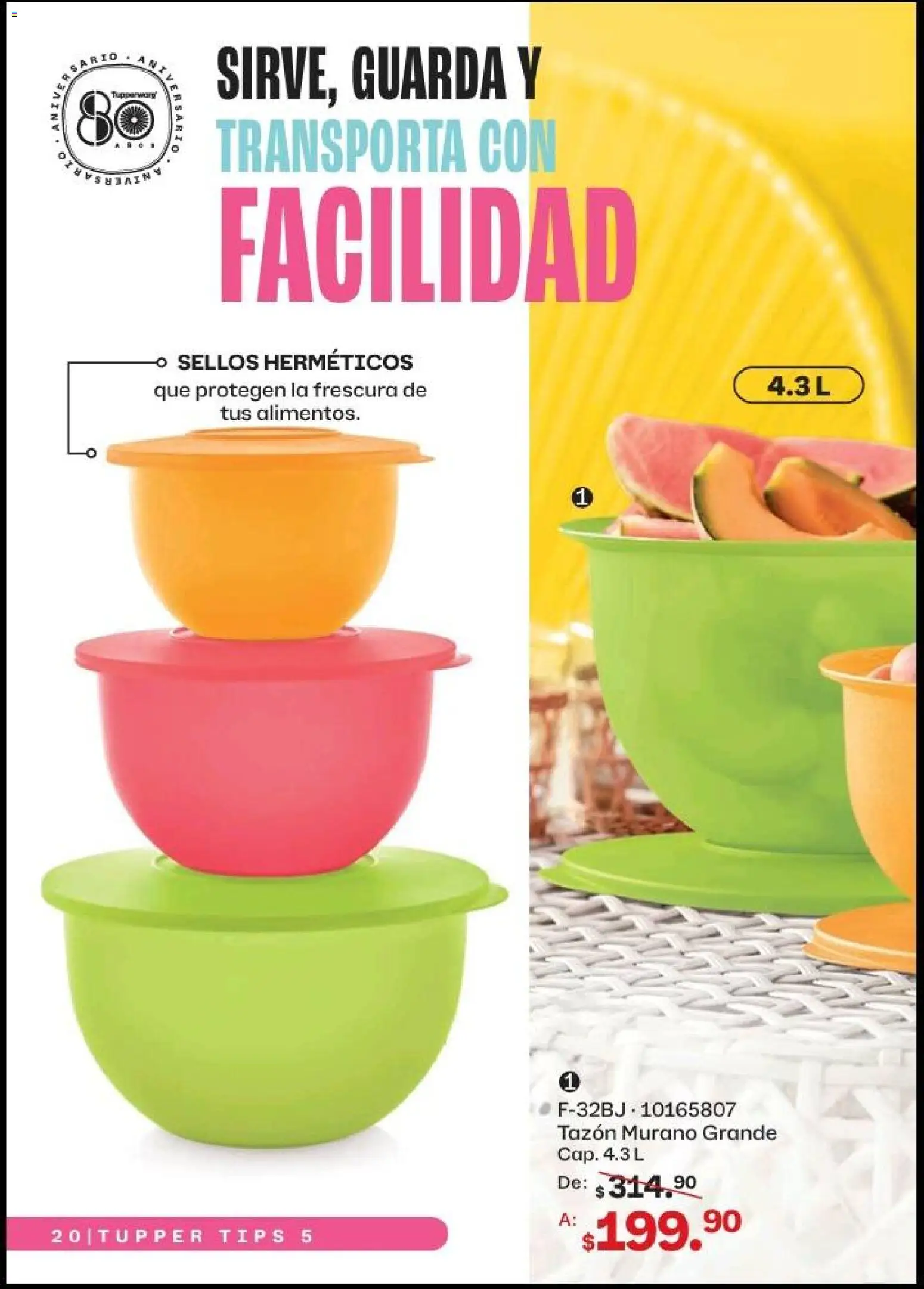 Nuevas ofertas de Tupperware válidas en toda la República Mexicana desde el 20.04.2026. ¡Encuentra las mejores ofertas en Tupperware catálogo! | Página: 20 | Productos: Tupper