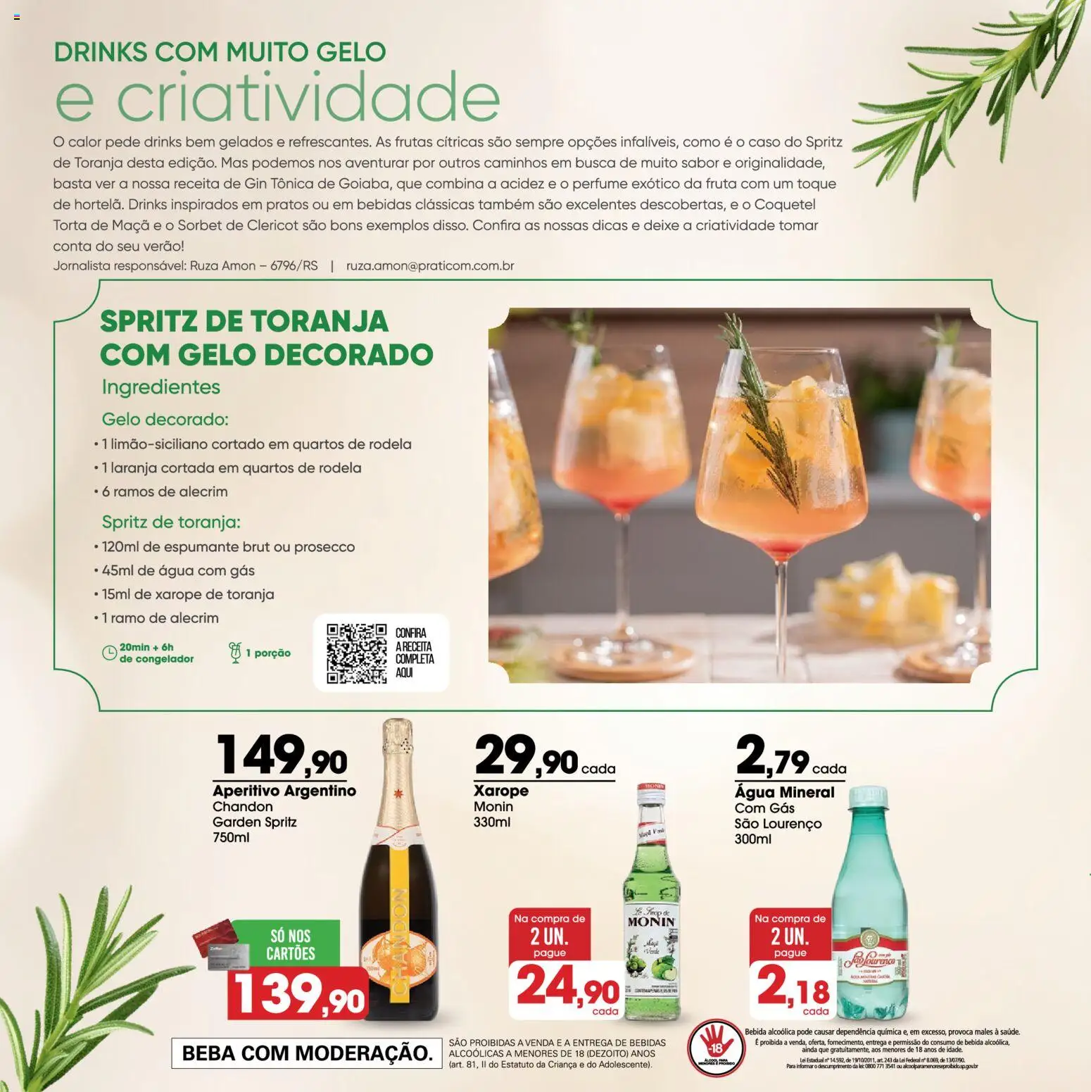 Zaffari Folheto - válido de 09.01.2026 | Página: 2 | Produtos: Água com gás, Gin, Xarope, Água mineral