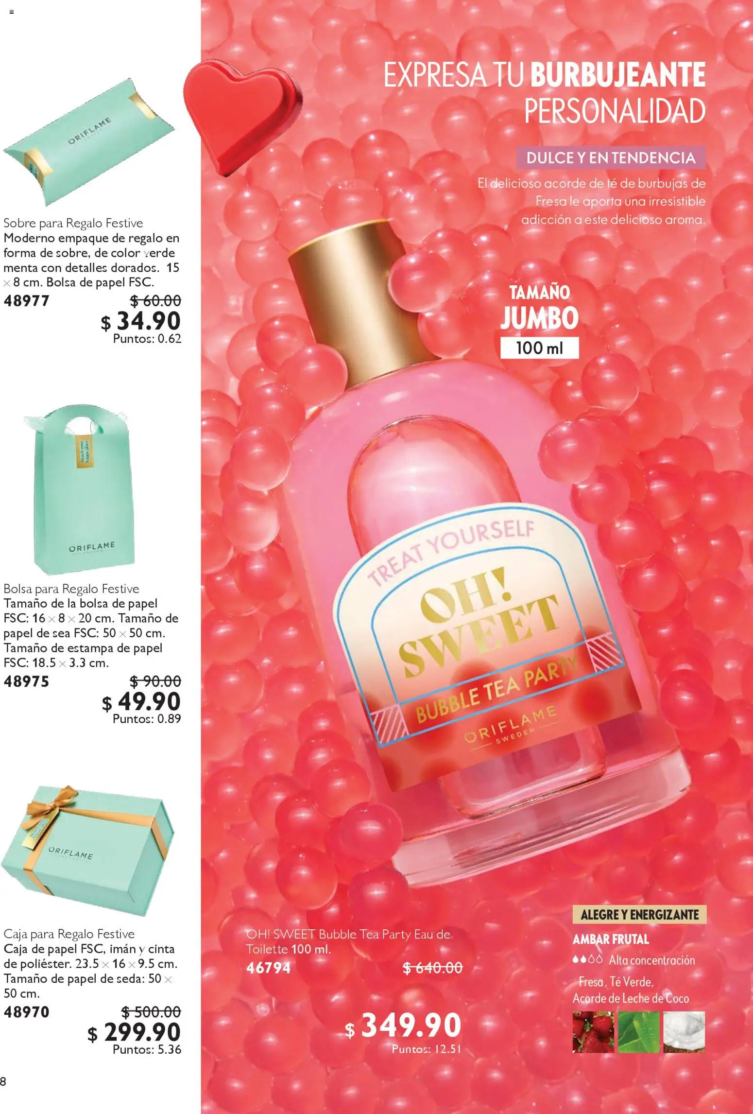 Nuevas ofertas de Oriflame válidas en toda la República Mexicana desde el 24.01.2026. ¡Encuentra las mejores ofertas en Oriflame campaña 2 2026! | Página: 8 | Productos: Fresa, Imán, Cinta, Té