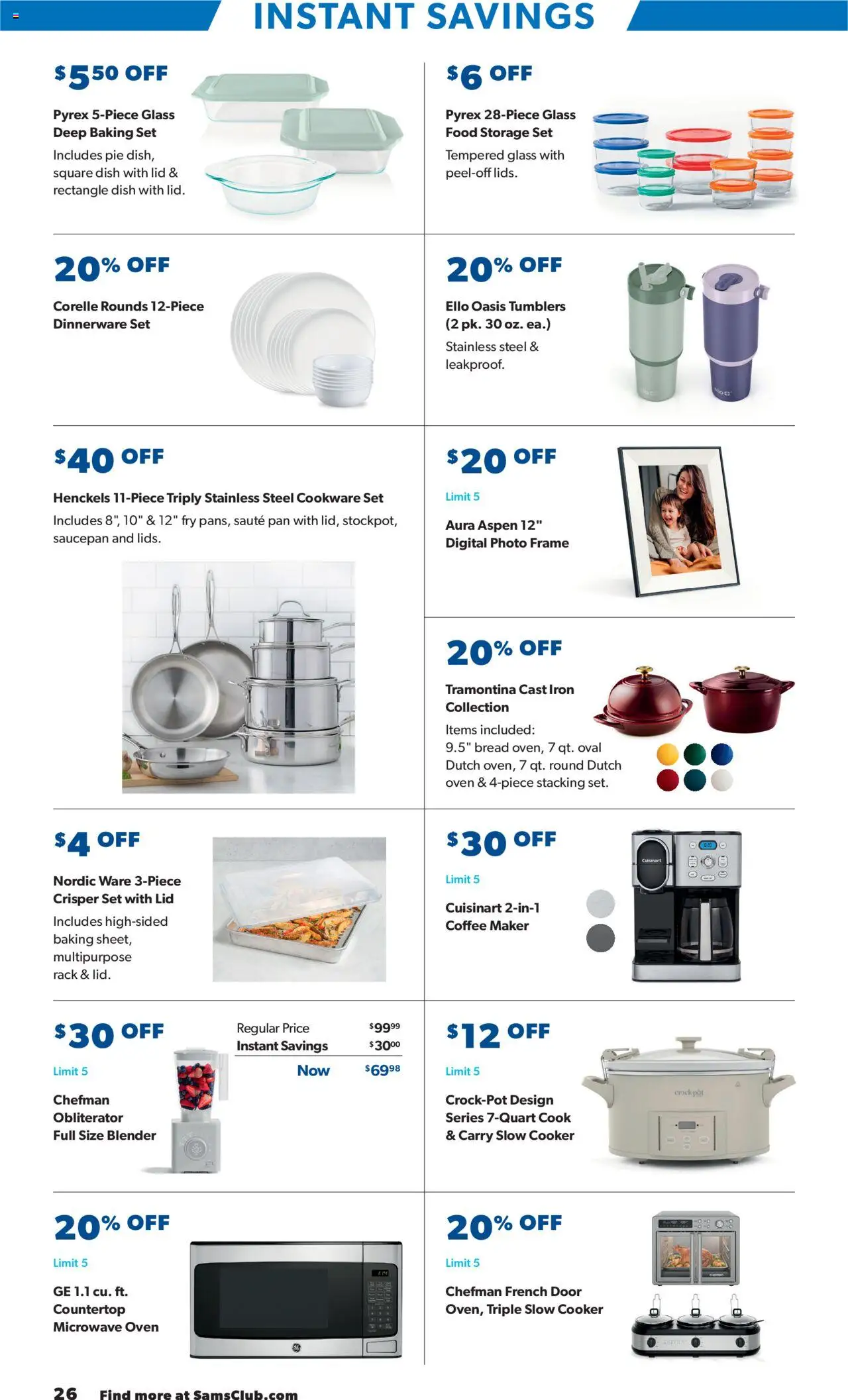 Sam's Club Black Friday - valid from 20.10.2025 | Page: 26 | Products: Cooker, Pan, Bread, Microwave oven
