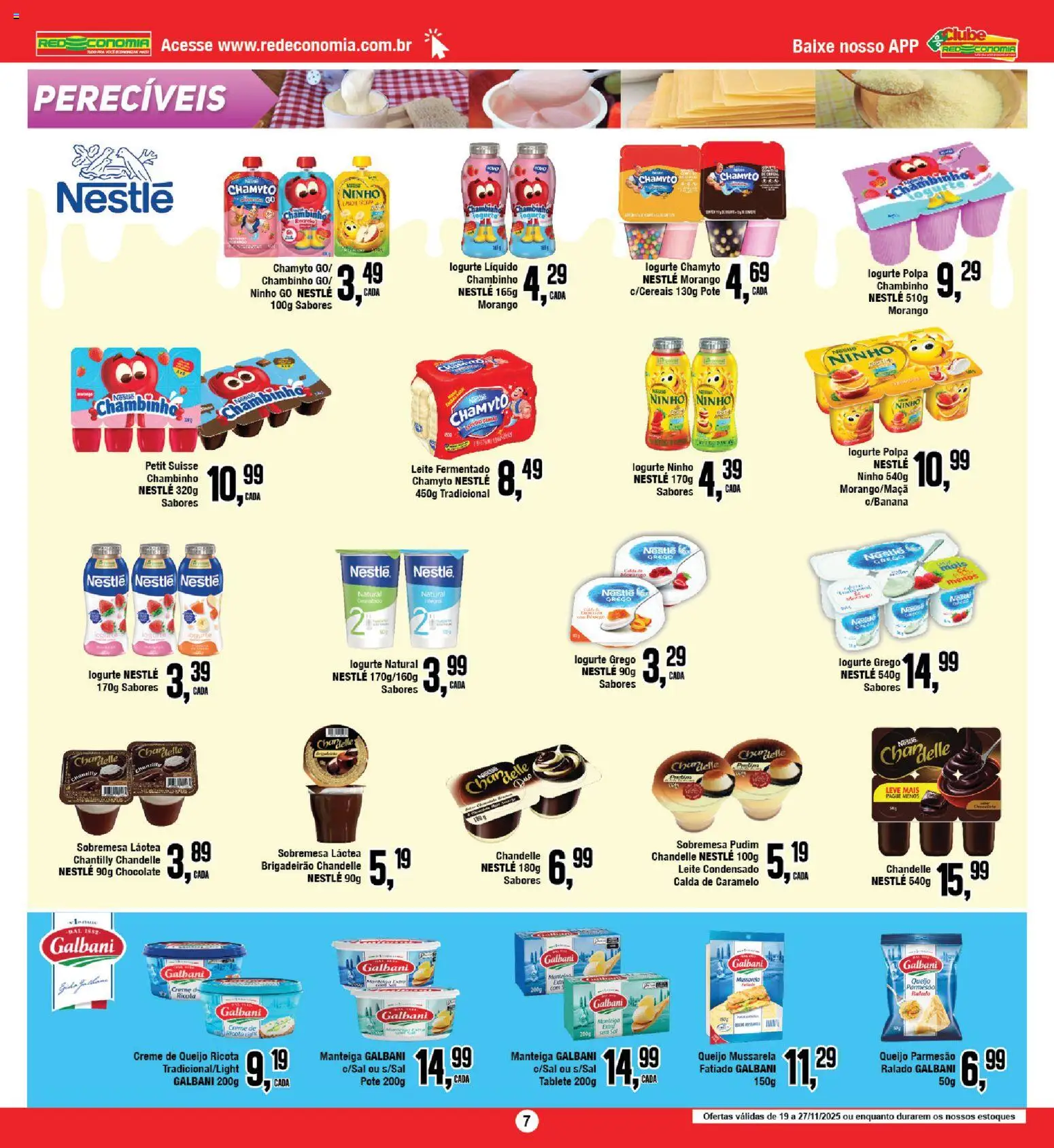 RedEconomia Folheto - válido de 19.11.2025 | Página: 7 | Produtos: Manteiga, Queijo, Creme, Leite fermentado