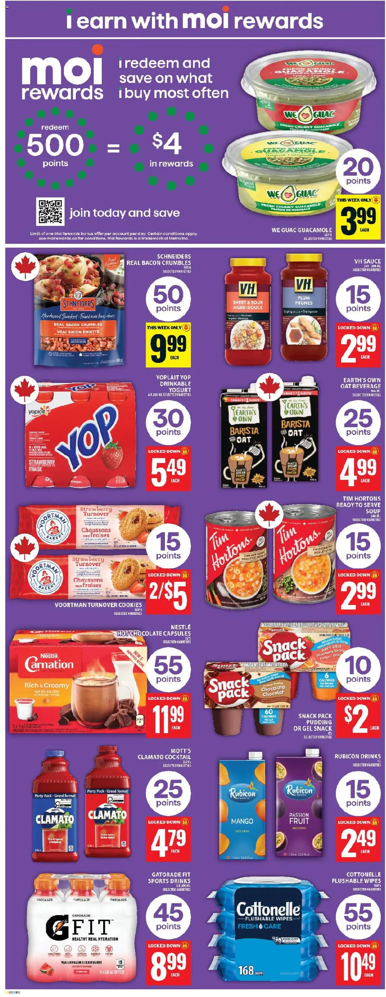 Food Basics flyer valid from 25.09.2025 | Page: 4 | Products: Cookies, Chocolate, Juice, Chicken