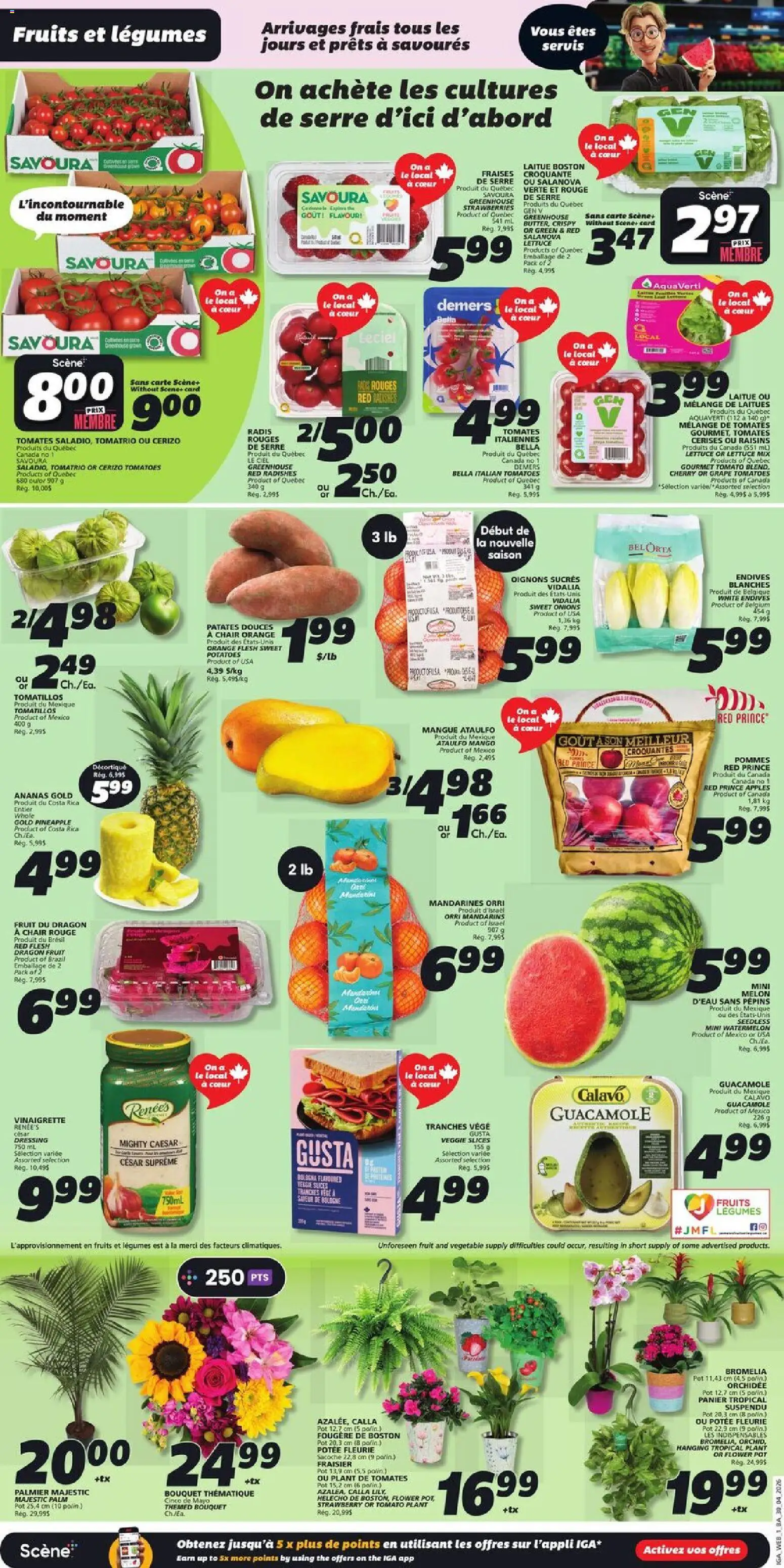 IGA flyer valid from 30.04.2026 | Page: 3 | Products: Strawberries, Bed, Apples, Tomatoes
