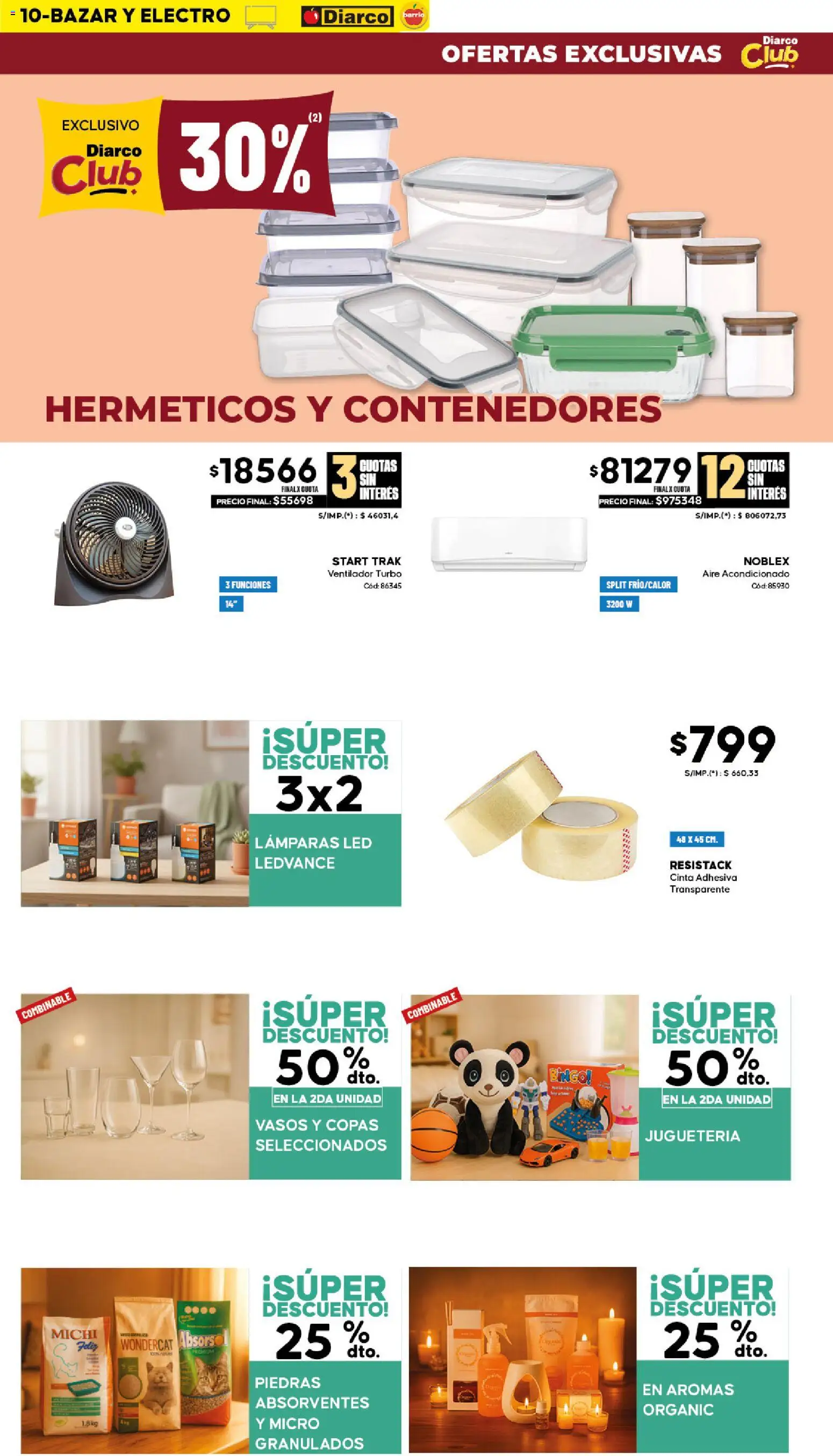 Diarco - Ofertas Diarco Barrio │ válido desde el 24.11.2025 | Página: 9 | Productos: Cinta, Aire acondicionado, Ventilador, Vasos