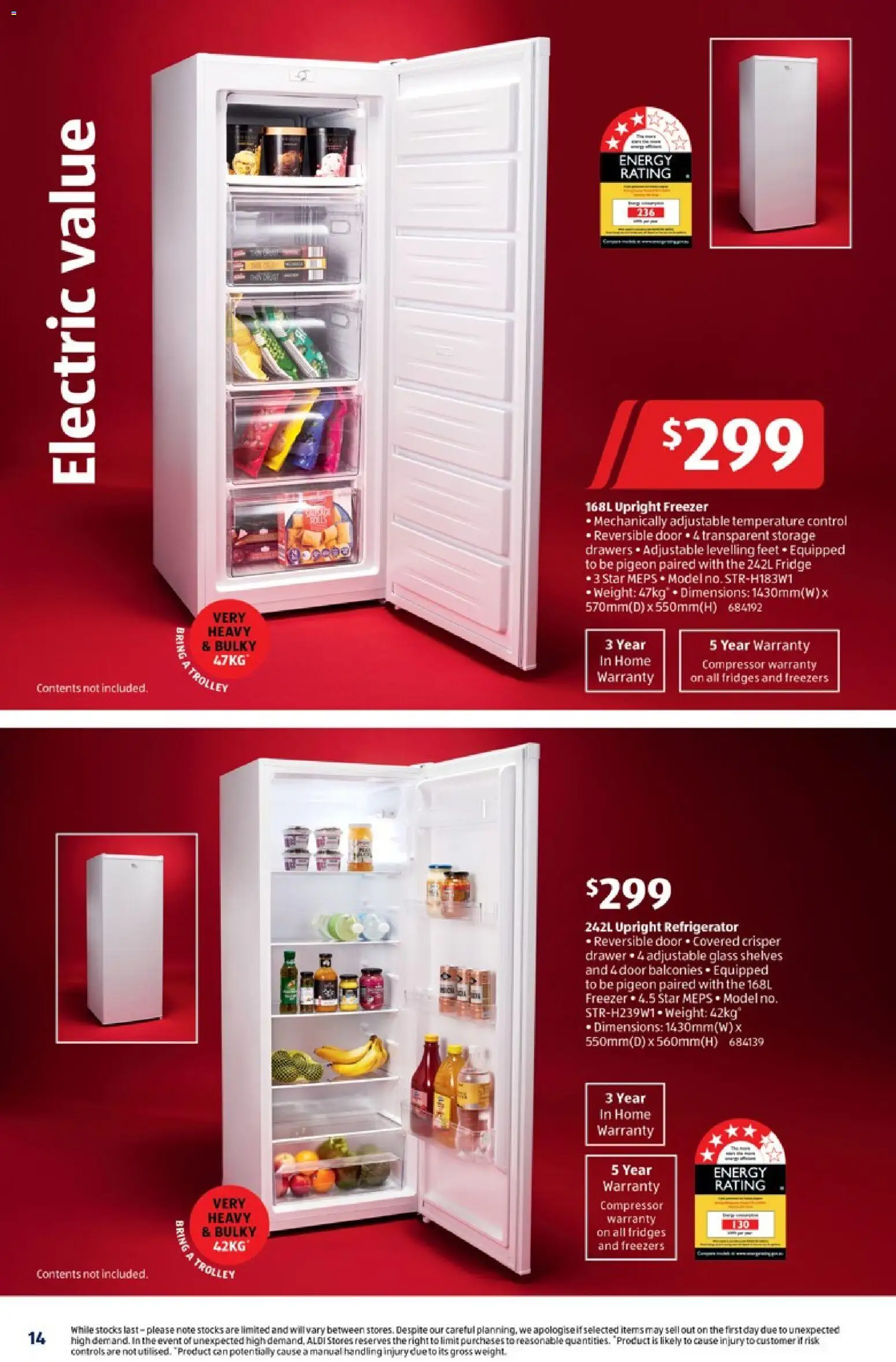 Aldi catalogue - valid from 05.11.2025 | Page: 14 | Products: Door, Trolley, Fridge, Weight