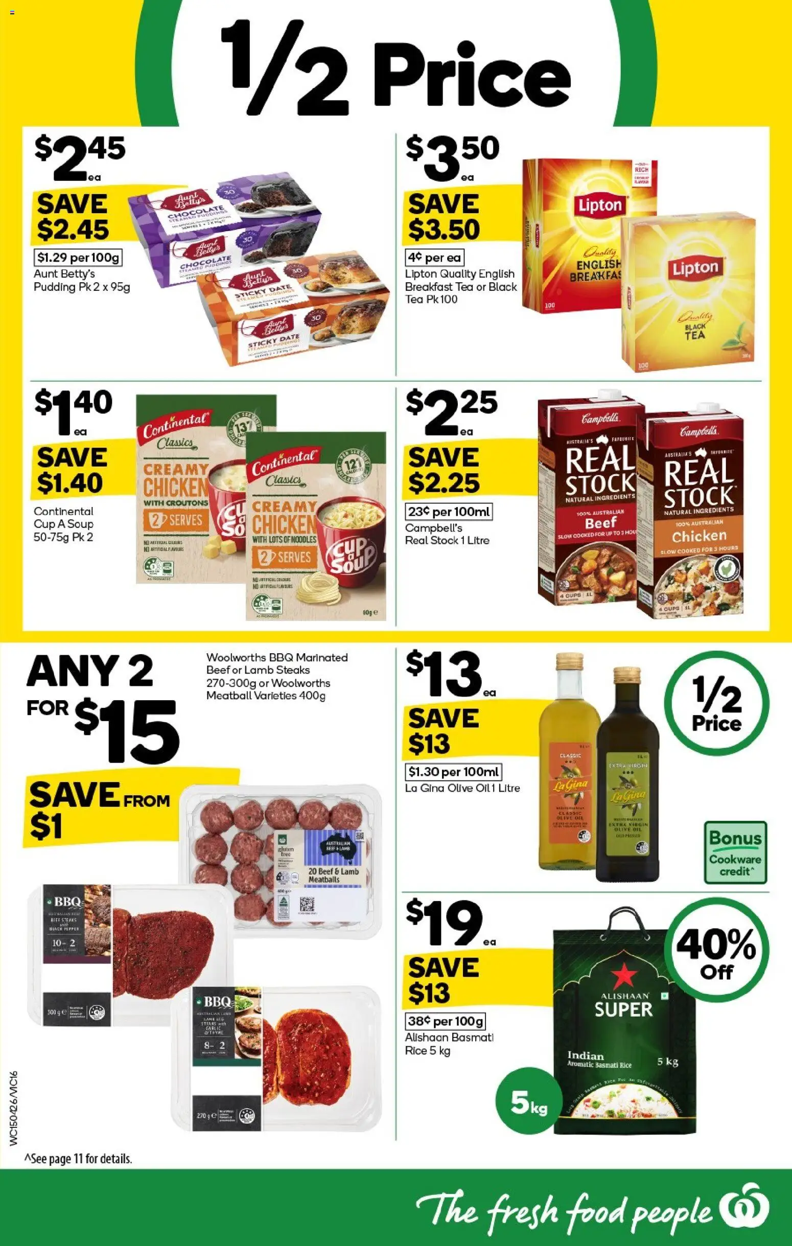 Woolworths catalogue - valid from 15.04.2026 | Page: 16 | Products: Lamb, Olive oil, Soup, Garlic